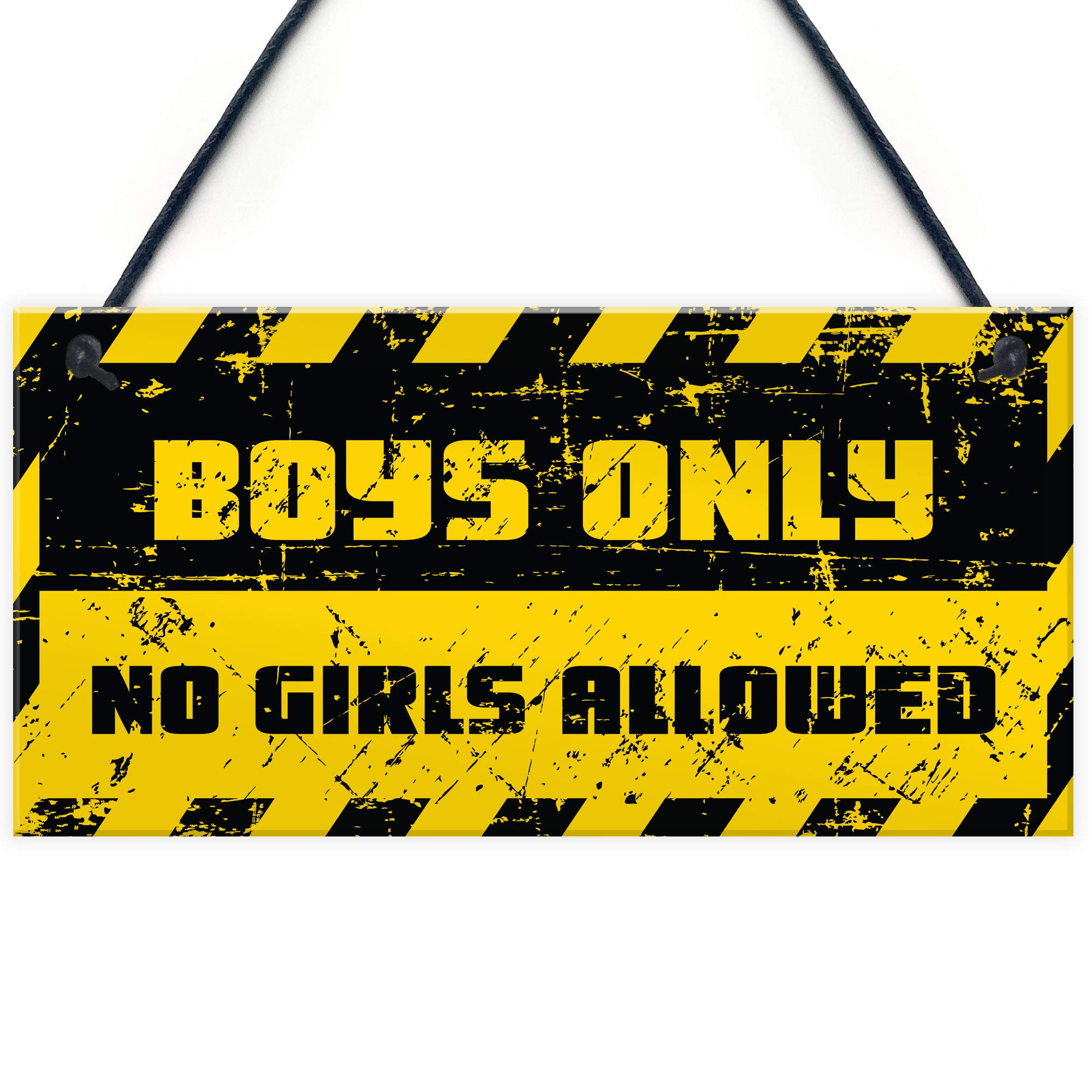 Funny Boys Bedroom Door Sign NO GIRLS ALLOWED Man Cave Sign Gift For Son