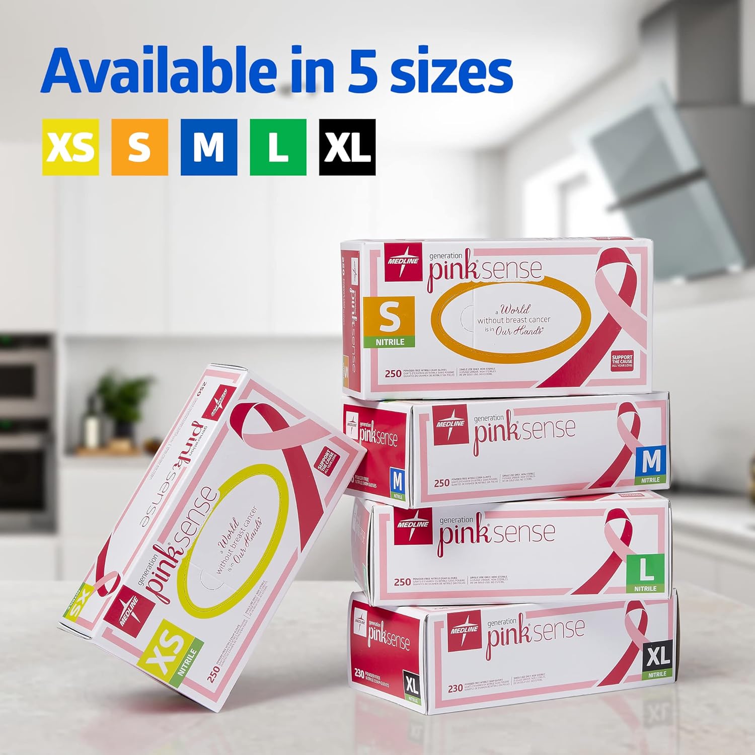 Medline Generation Pink Sense Nitrile Exam Gloves - Image 5