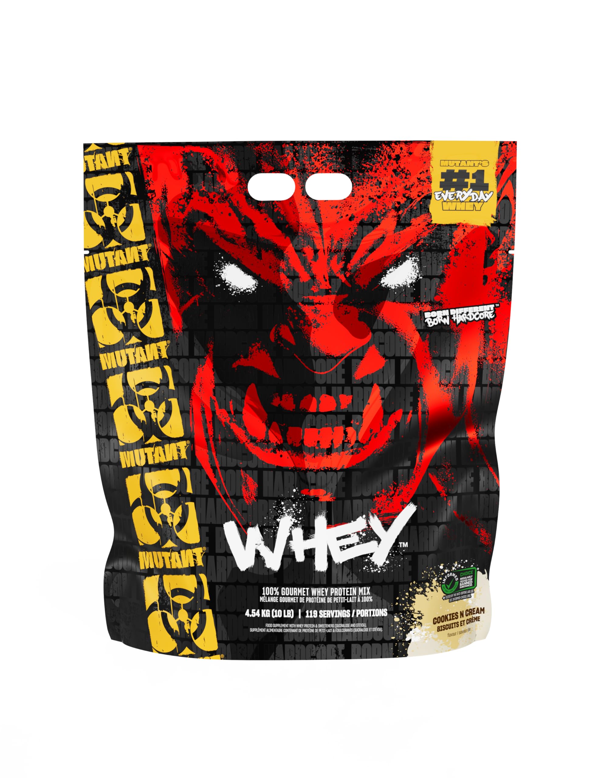 Whey – 100% Whey Protein Powder, Gourmet Taste, 22g of Protein, 10.4 g EAAs, 5 g BCAAs, Fast Absorbing, Easy Digesting- 4.54 kg - Cookies and Cream