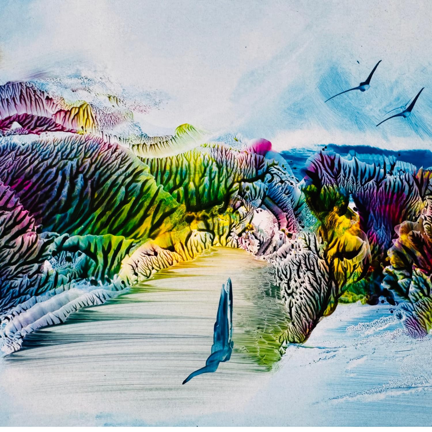 Encaustic Art The Original - Cartoncini da colorare, formato A3, 50 fogli, grande carta patinata per arte della cera, superficie da disegno bianca per pittura e pennino, alternativa alla tela, 300 g