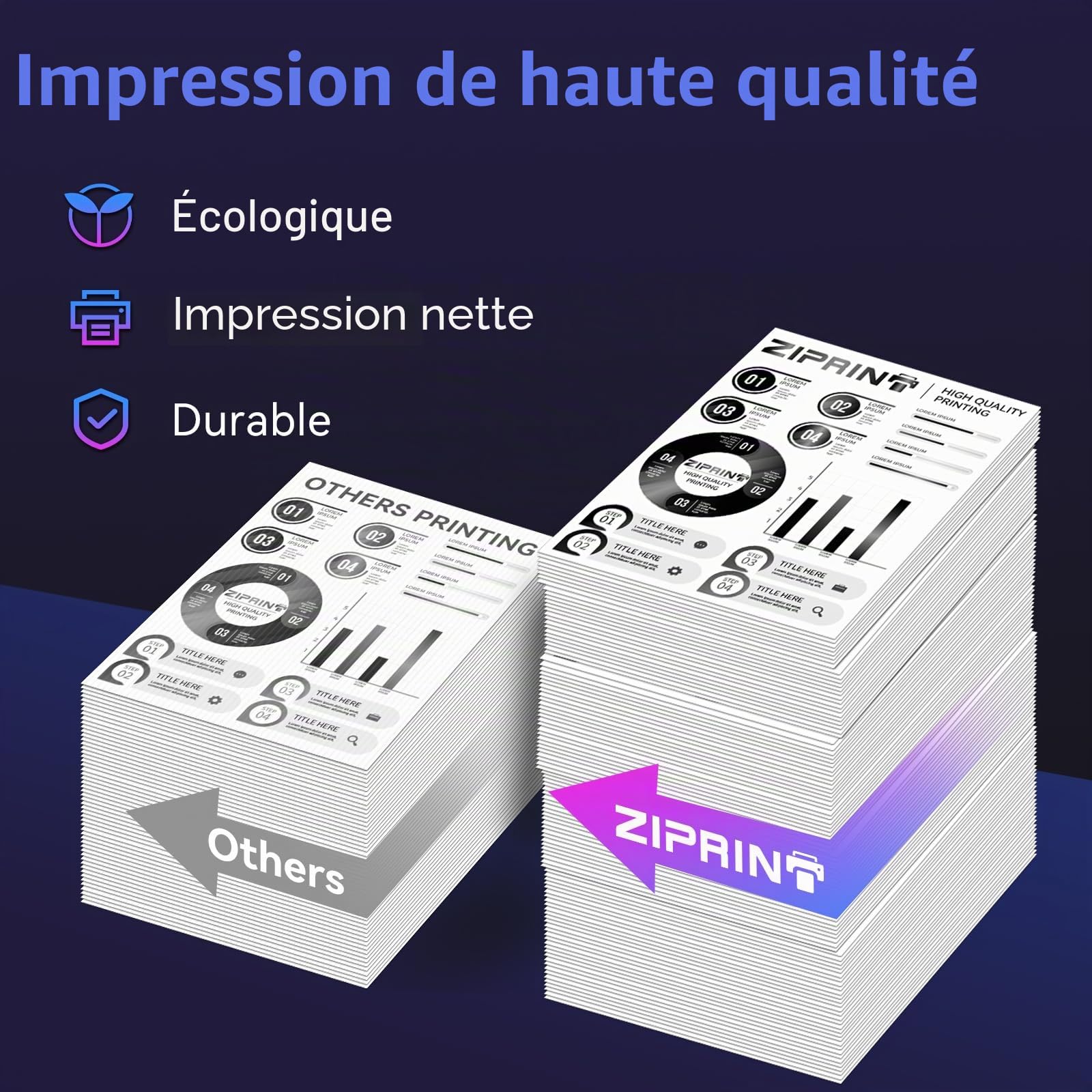ZIPRINT DR2510 DR-2510 Tambour Compatible avec Brother DR2510 Tambour pour Brother HL-L2400DWE HL-L2400DW MFC-L2835DW MFC-L2827DW MFC-L2860DWE DCP -L2665DW DCP-L2627DW DCP-L2620DW