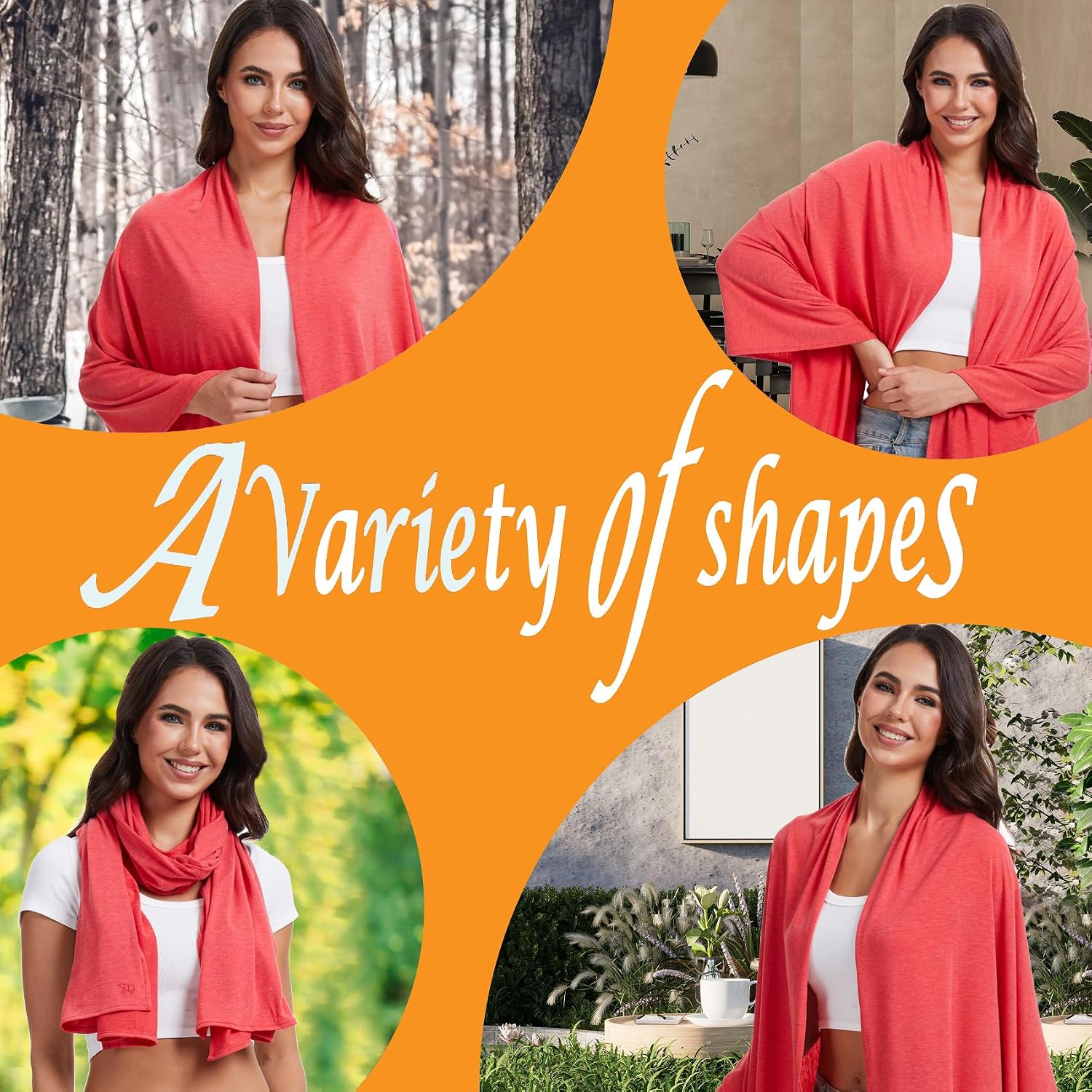 Women's UPF 50+ Scarf Shawl Wrap Shawl Sun Protection Cover Up for Travel Beach Swimming Outdoor One Size
