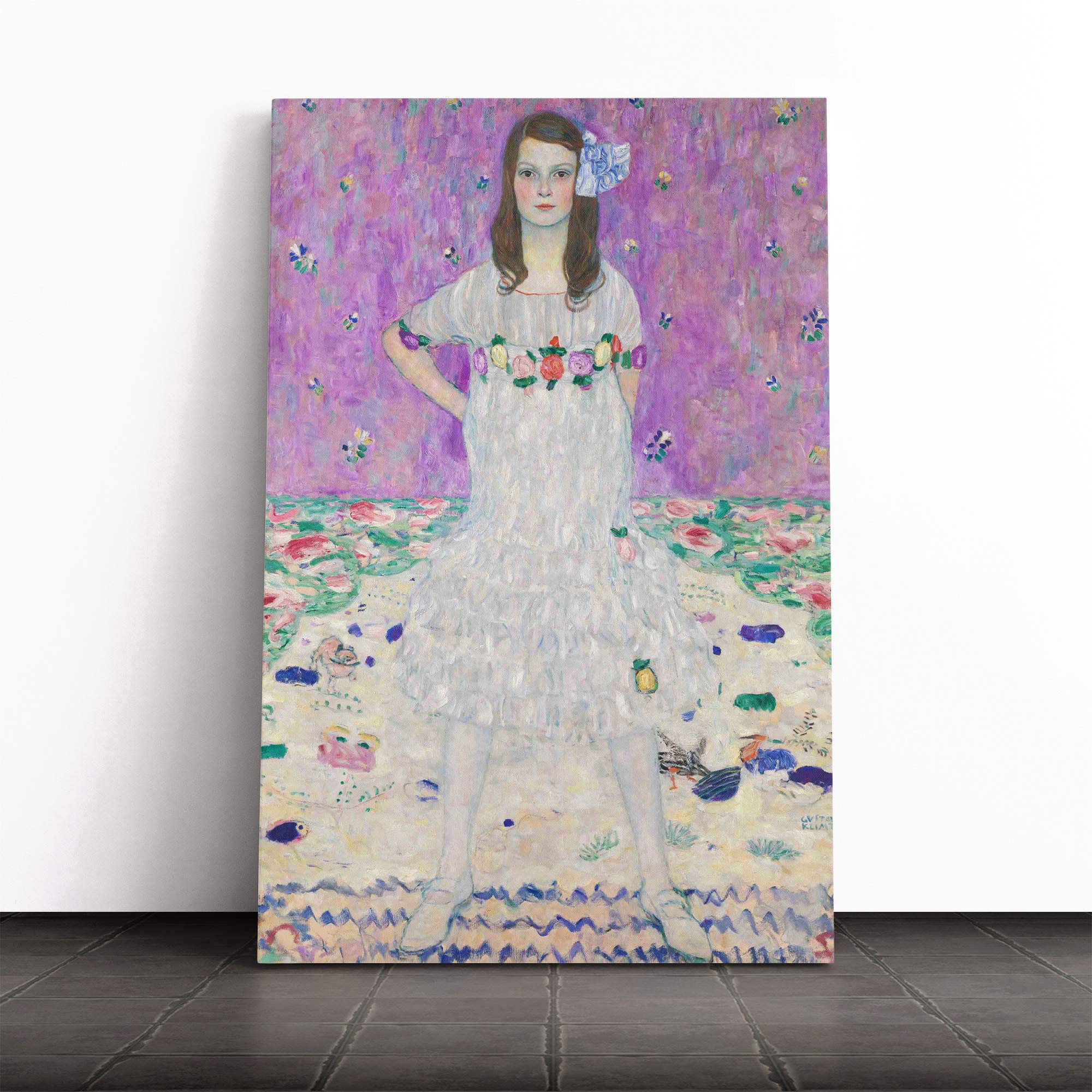 Gustav Klimt Mada Primavesi Canvas Print | Gallery Wrapped 30mm Frame Wall Art | 24x16 inches | Ready to Hang | Modern Picture | Living Room Bedroom Lounge Office