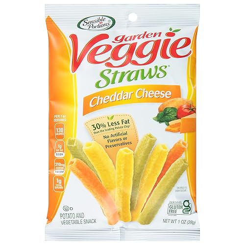Vista 10 de Sensible Portions Garden Veggie Snacks - Pajitas Veggie, tamaño de aperitivo, manzana y canela, 1 onza (paquete de 24)
