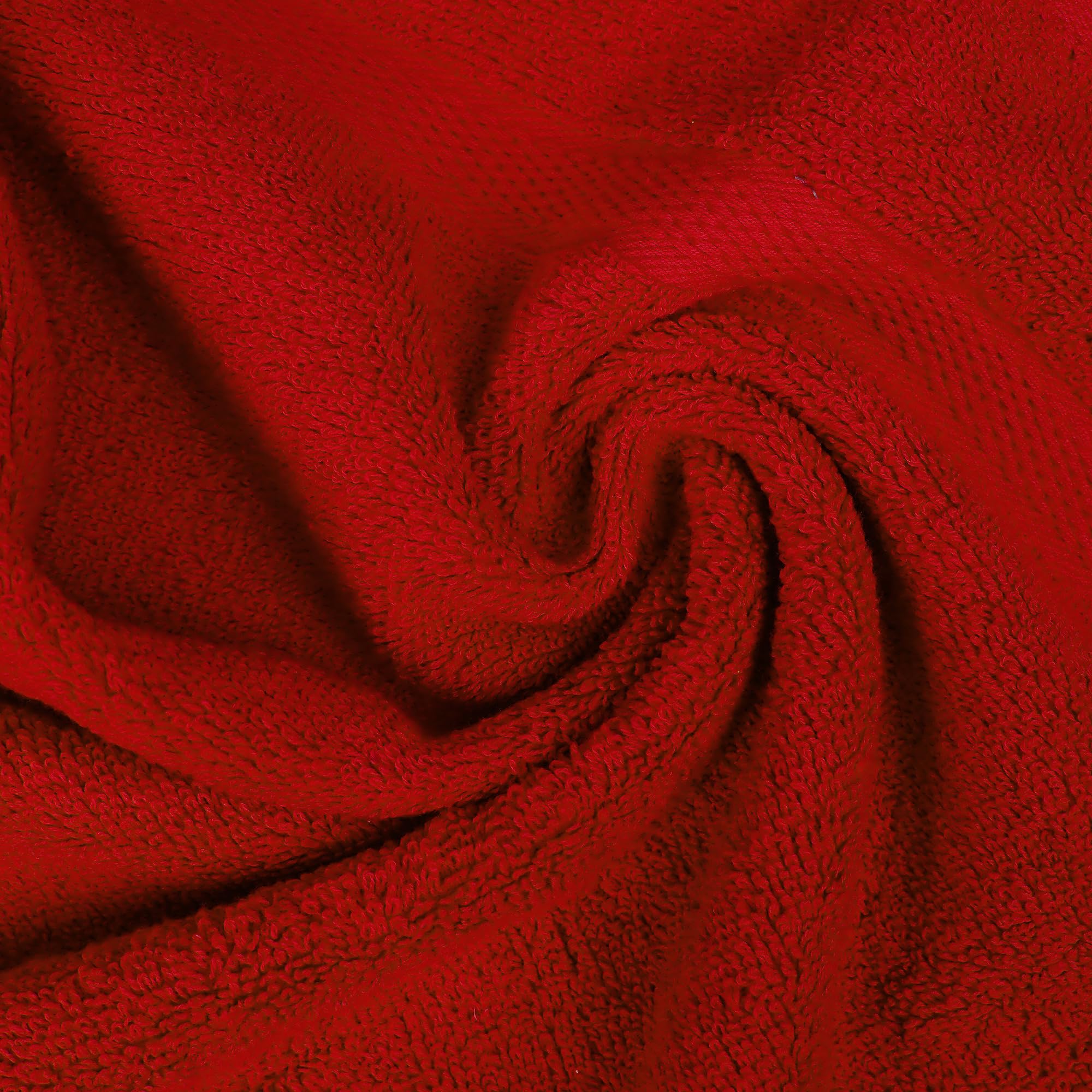 Lenenz Premium Hand Towels - 4 Pack Absorbent Cotton Hand Towels for Bathroom, Kitchen, Gym, Spa - Soft, Quick-Dry, and Durable Set 16x30'' (Red)