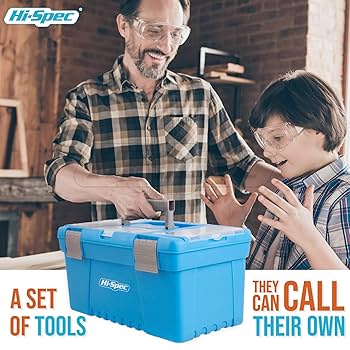 Hi-Spec 25 Piece Beginner Carpentry Tool Set with Tool Box
