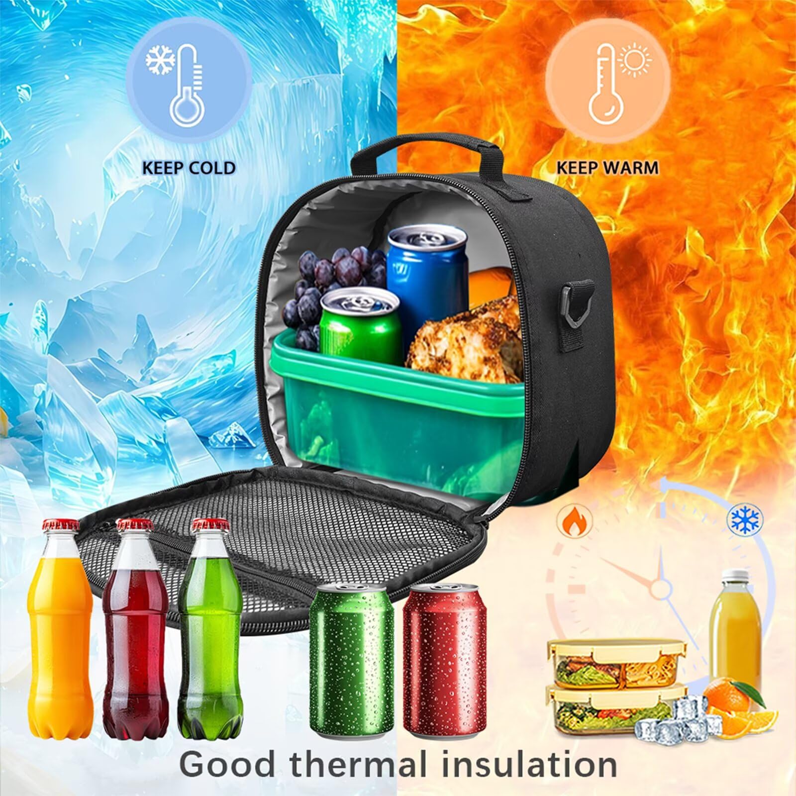 Wanyint Set 4 in 1 zaino per ragazzi, con borsa per libri scolastici, borsa termica per il pranzo, astuccio portaborraccia per bambini