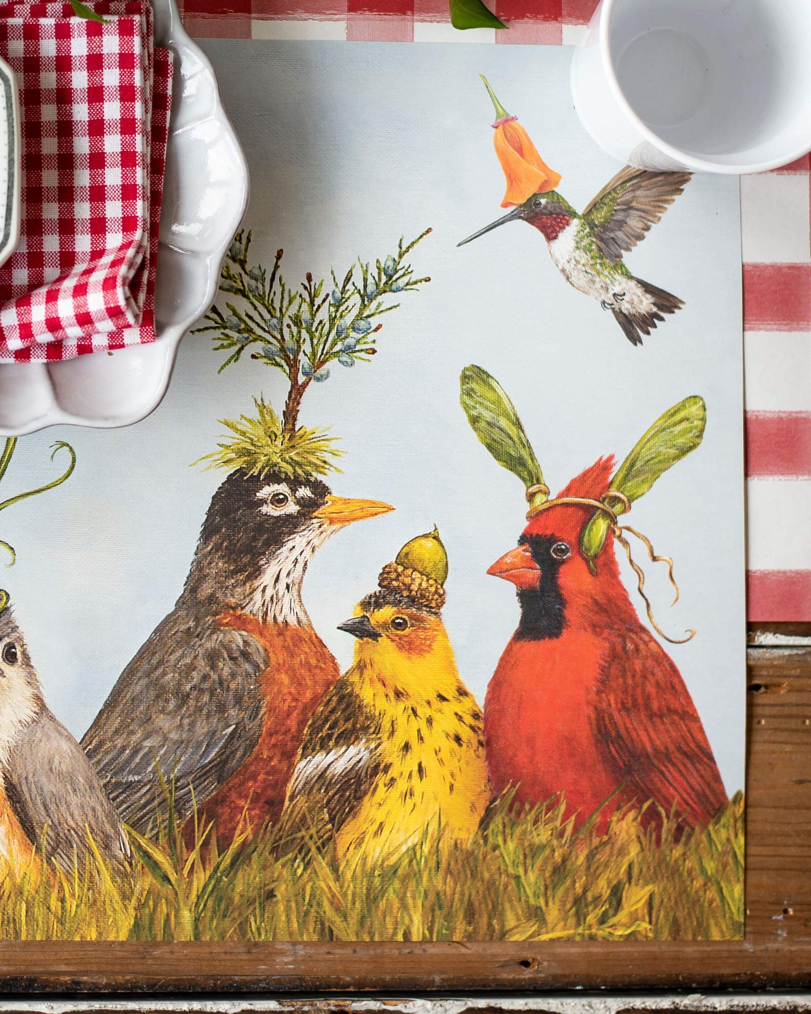 Hester and Cook Manteles de cocina Papeles Angie partido desechables - 30 hojas/paquete Hecho en EE.UU. Multicolor