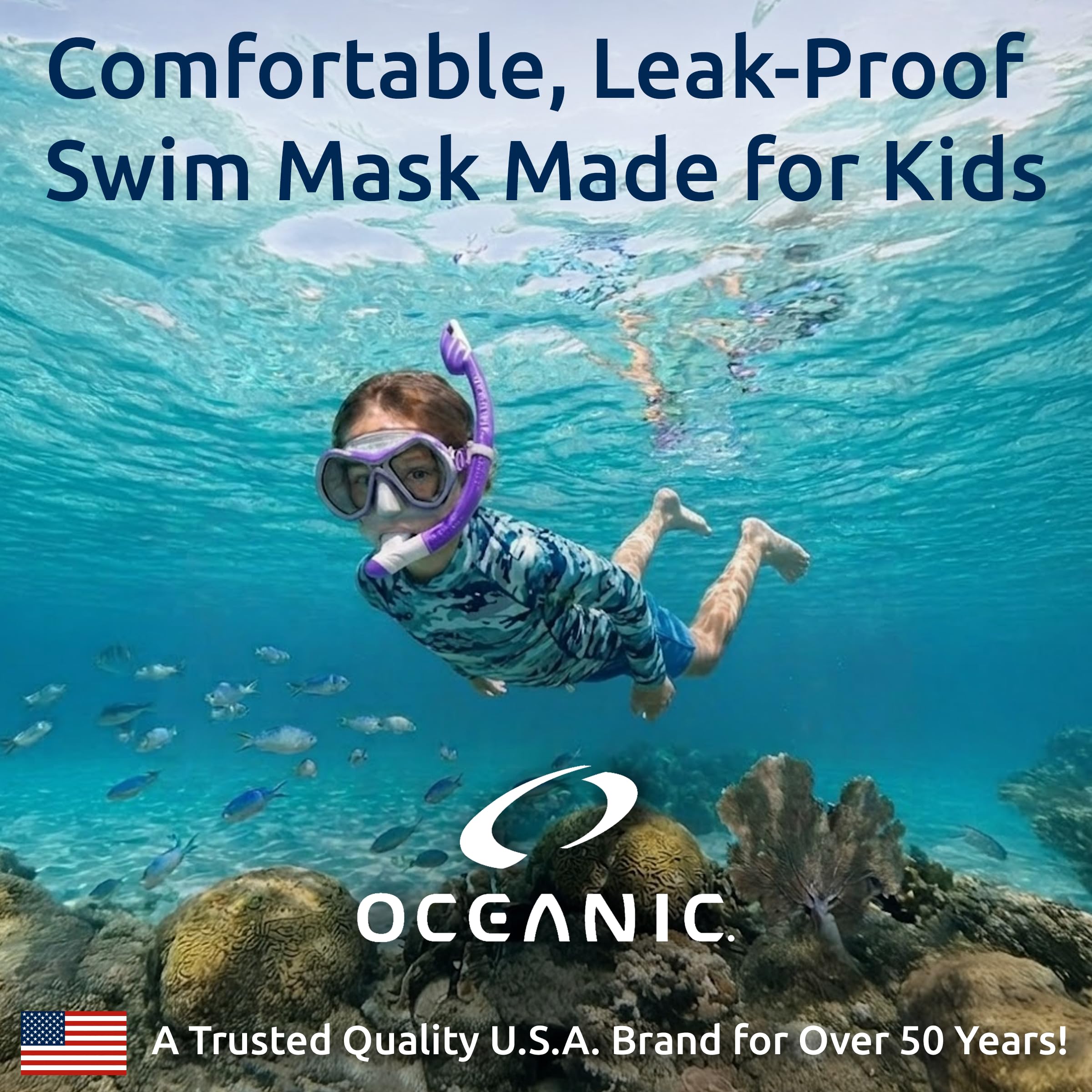 Oceanic Pro-01 JR Schnorchel-Kombination, Violett