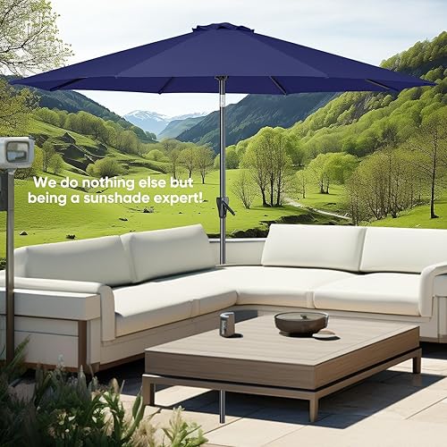 Miniatura 12 de Tempera Patio Market Outdoor Table Umbrella with Push Button Tilt and Crank,Large Sun Umbrella with Sturdy Pole&Fade resistant canopy,Easy to set