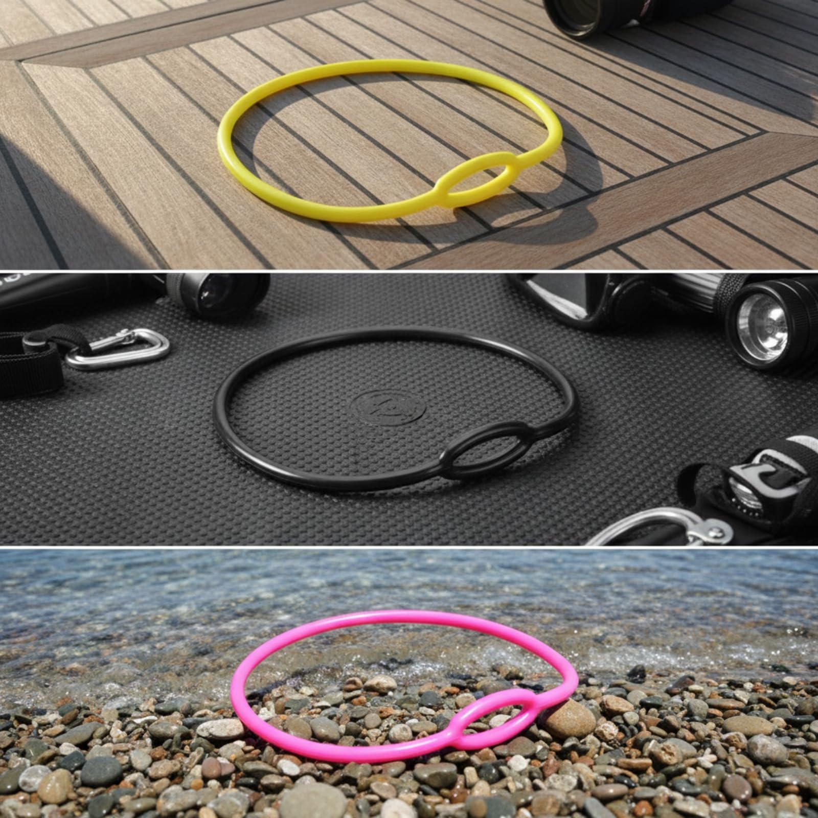 Cinturino Collo Subacqueo Regolatore Collare Silicone Cordino Sub Loop Continuo Profilo Liscio Antiabrasione Tenuta Stabile Accesso Immediato Adatto