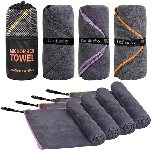 Dofilachy 4 Pack Camping Towel - Camping Towels Quick Dry