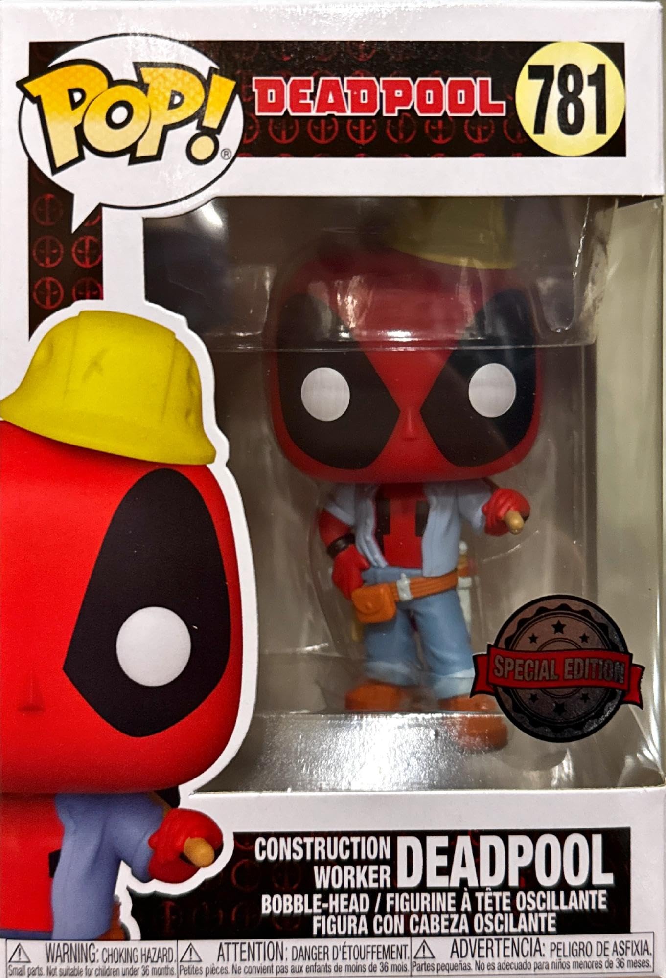 Funko Pop! Marvel 30th Anniversary #781 Construction Worker Deadpool 54688