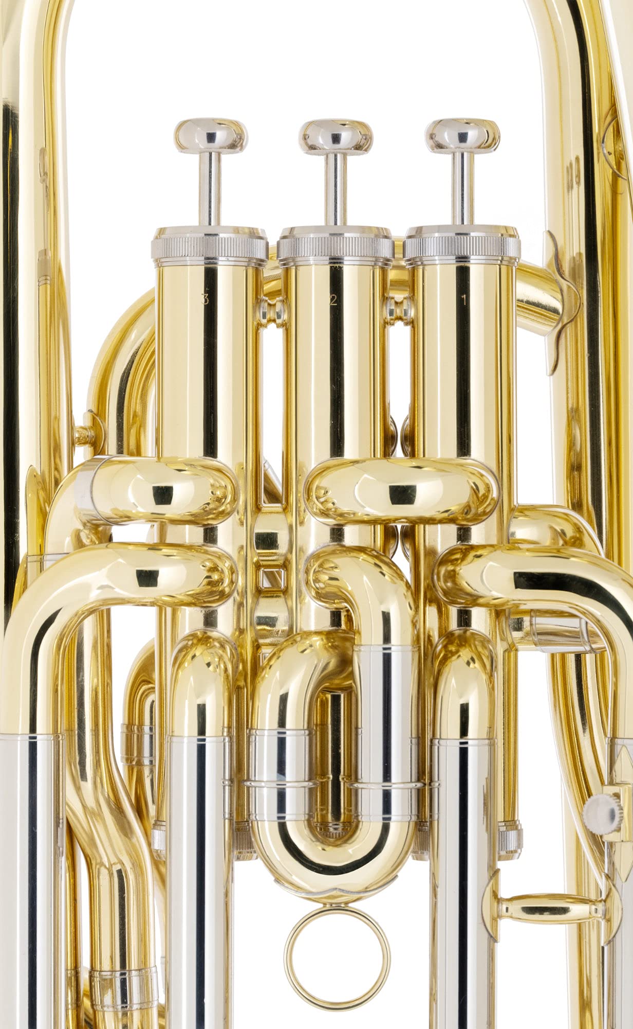 Classic Cantabile EU-1131L Euphonium compensé - en laiton, verni - accord : Sib - diamètre du pavillon : 300 mm - perce : 14 mm - 4 pistons - avec étui et embouchure