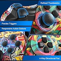 Vista 5 de Yinjie 2 Pack Wireless Controller for PS3, Compatible with Playstation 3, with 2 Charging Cables - Graffiti