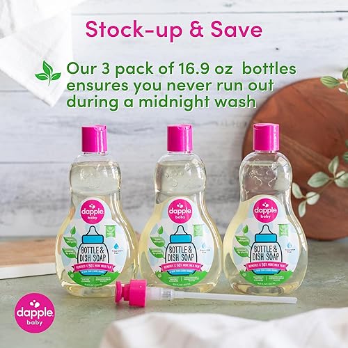 Miniatura 54 de Repuesto para líquido para lavar platos y botellas de bebé Dapple, sin fragancia, 34 onzas líquidas, DP-035B, 2