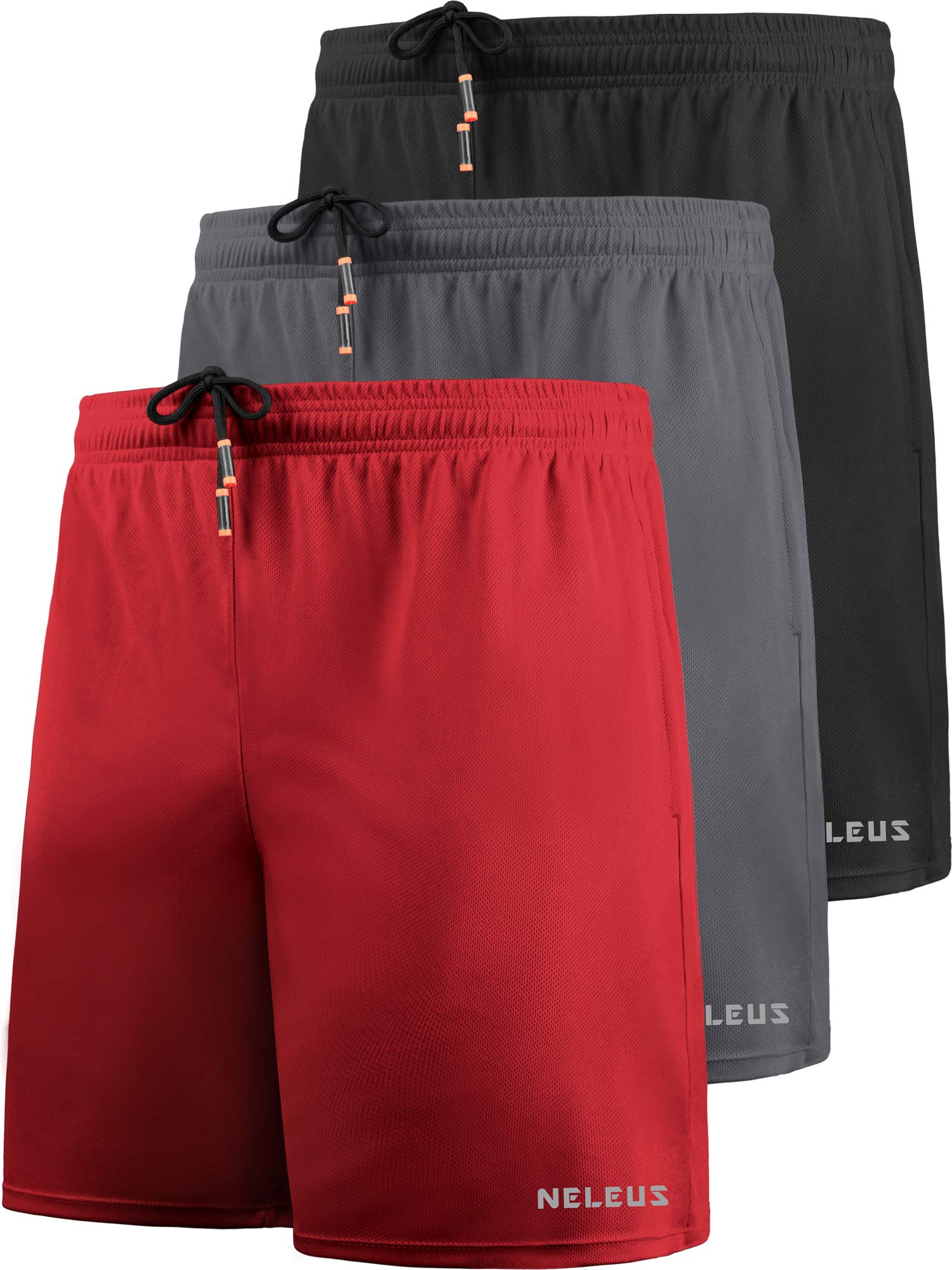 NELEUS Men's 7 inch Lightweight Workout Running Shorts with Pockets