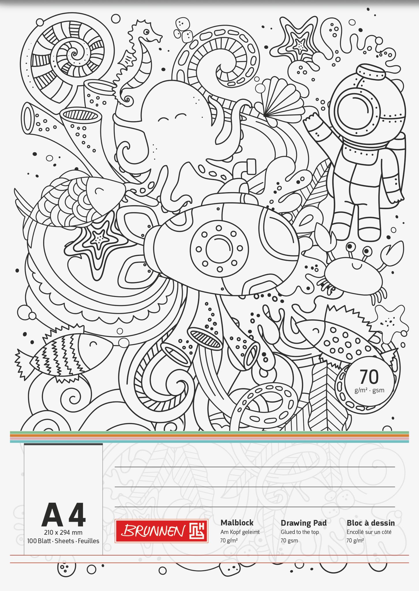 BRUNNEN Zenart A4 Submarine Colouring Pad