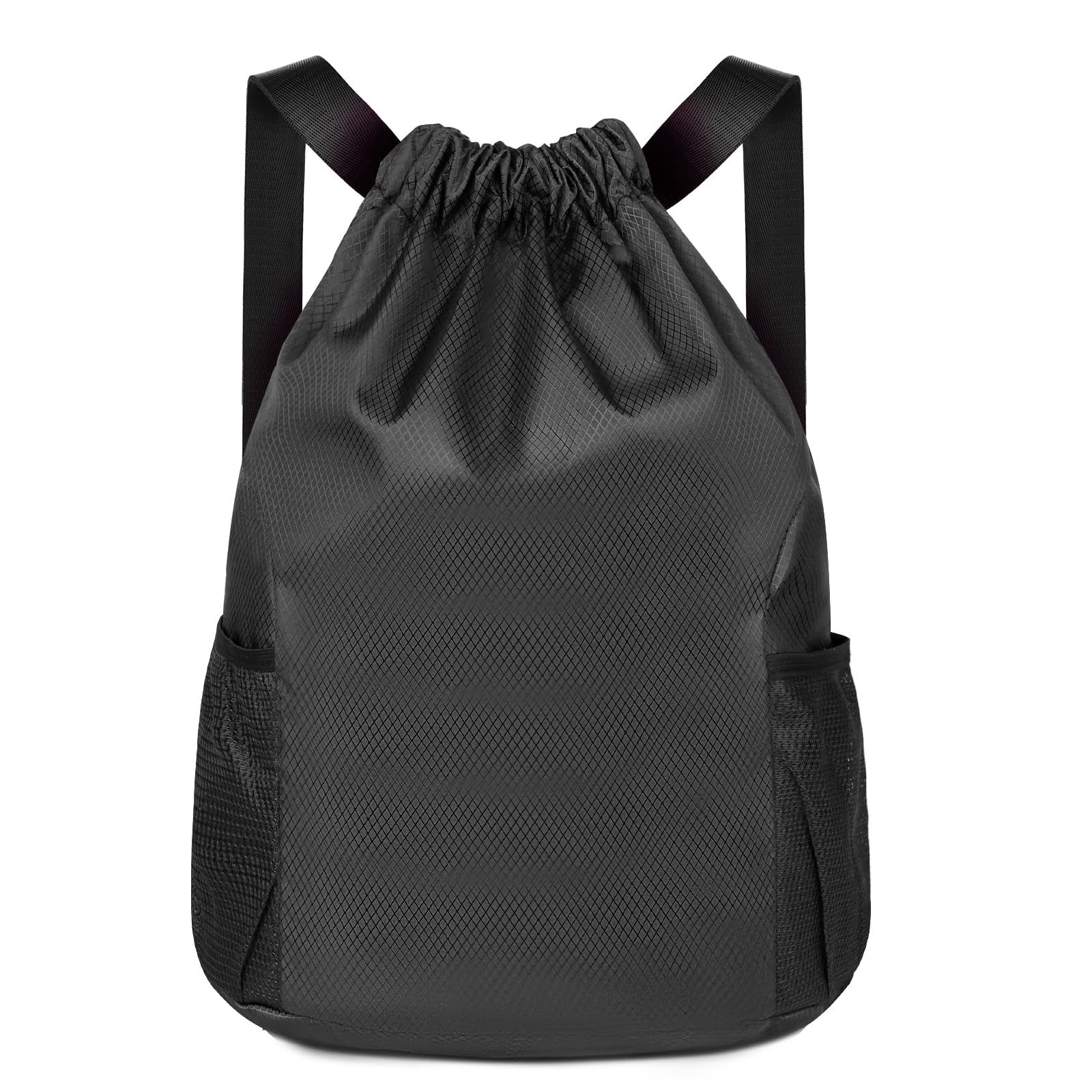Flintronic Drawstring Backpack - Large Sports Gym Bag with Shoe Compartment and Water Bottle Mesh Pockets, Perfect for School, Beach Holidays, Swimming, Travel — image 1