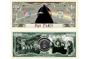 Limited Edition Pack of 5 Pink Floyd Million Dollar Collectible Bills Pink...