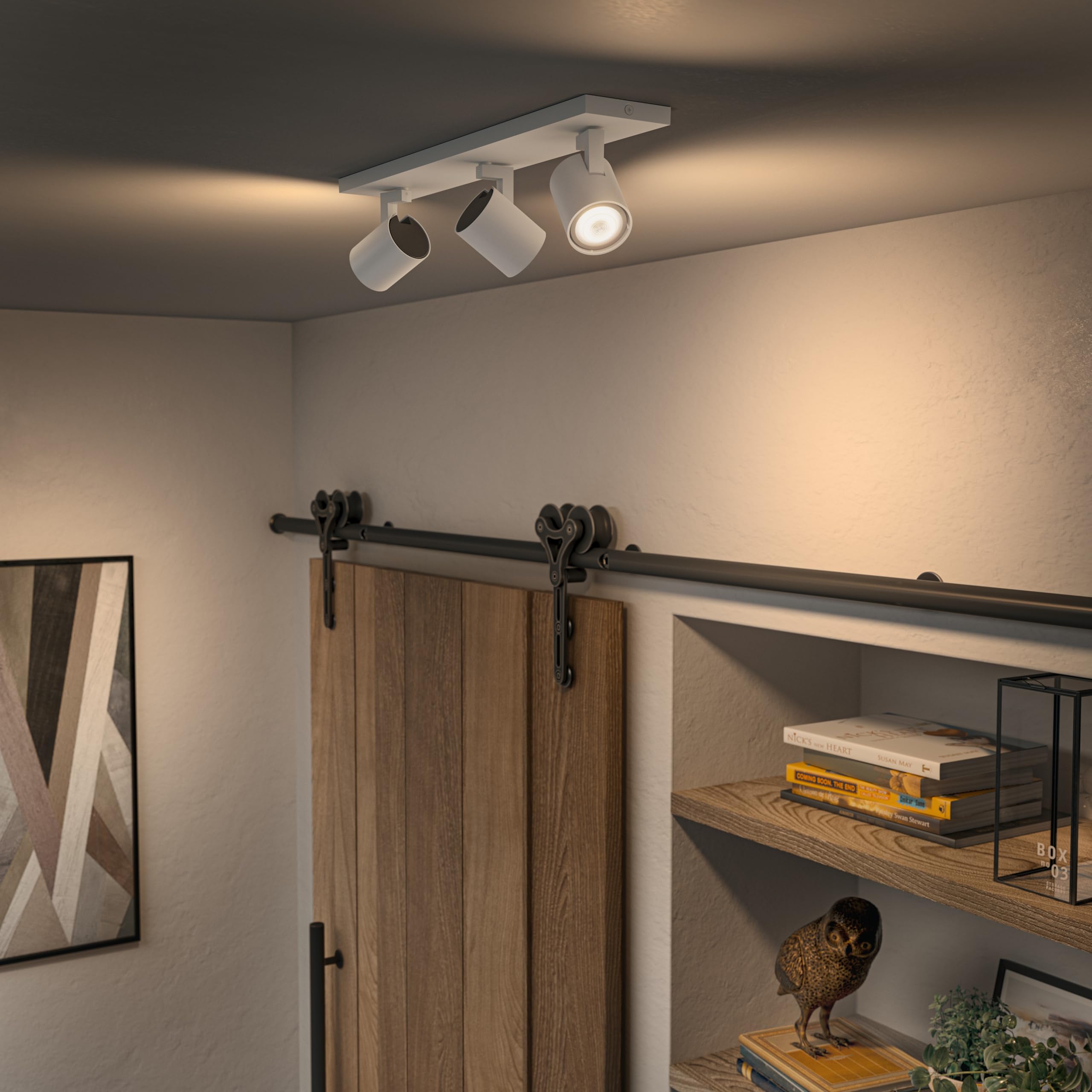 Philips Runner Aufbaustrahler (Weiß) - 3-Flammig - Nicht dimmbar | Deckenstrahler - GU10 - Warmweiß