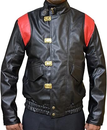 akira black leather jacket