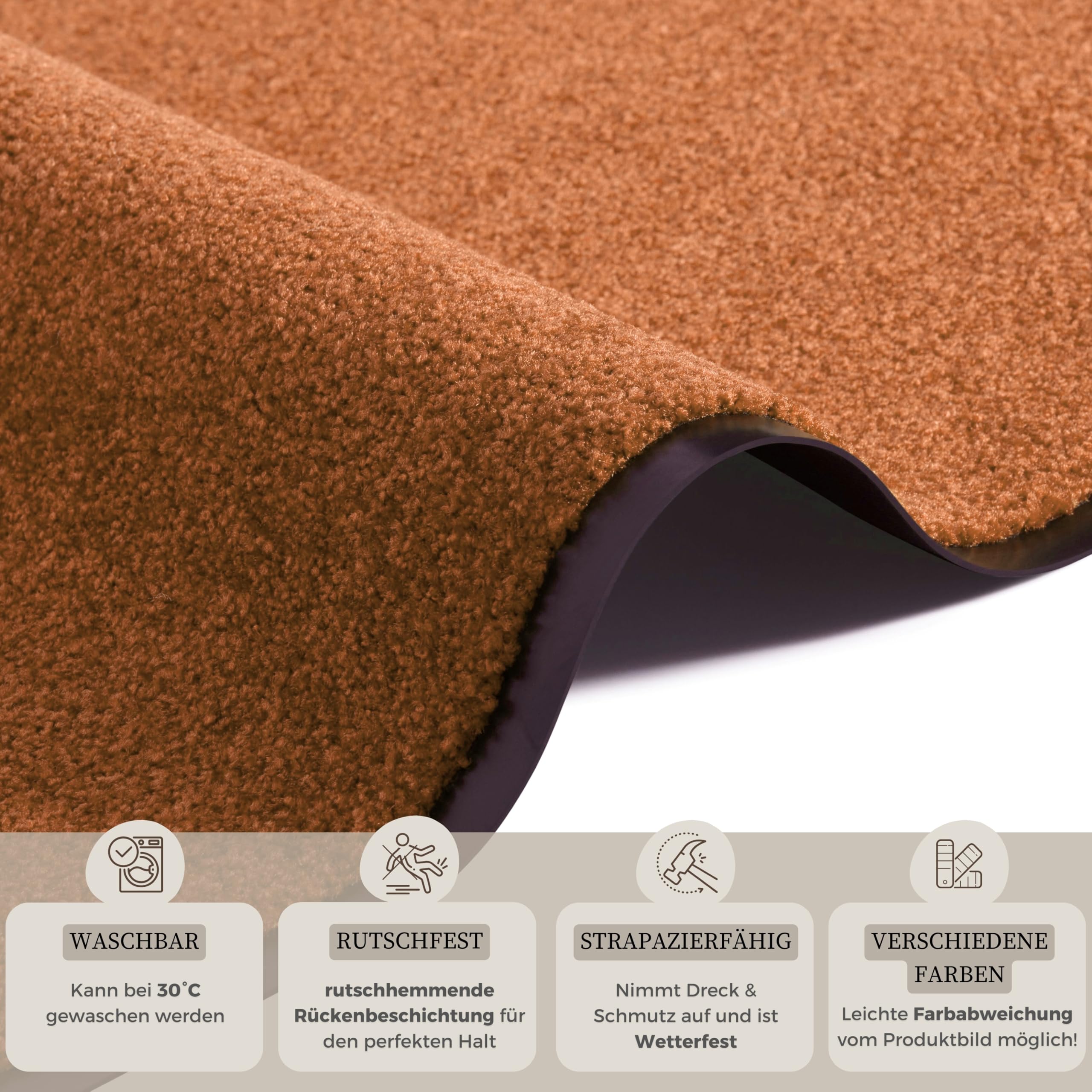 Hanse Home Paillasson (S-XXL) 90 x 150 cm – 12 Couleurs – Tapis de Sol pour l'extérieur, Lavable et résistant aux intempéries, antidérapant, pour l' entrée et l'extérieur, Taupe Hanse Home Paillasson (S-XXL) 90 x 150 cm – 12 Couleurs – Tapis de Sol pour l'extérieur, Lavable et résistant aux intempéries, antidérapant, pour l' entrée et l'extérieur, Taupe