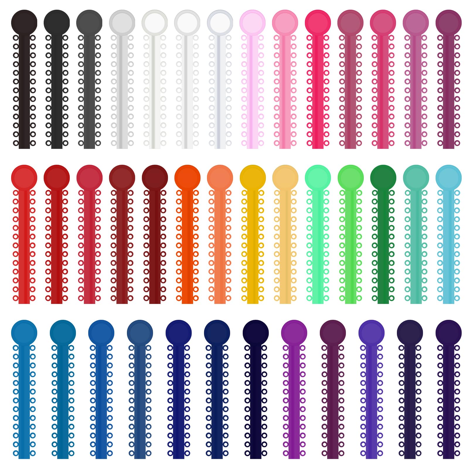 Photo 1 of 1040 Pcs Multi-Color Rubber Bands, Orthodontic Ligature Ties Kit - O-rings Braces Dental Ties for Orthodontic Procedures and Dental Braces (40 items)