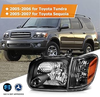 Amazon | LBRST ヘッドライトアセンブリ トヨタ セコイア 2005