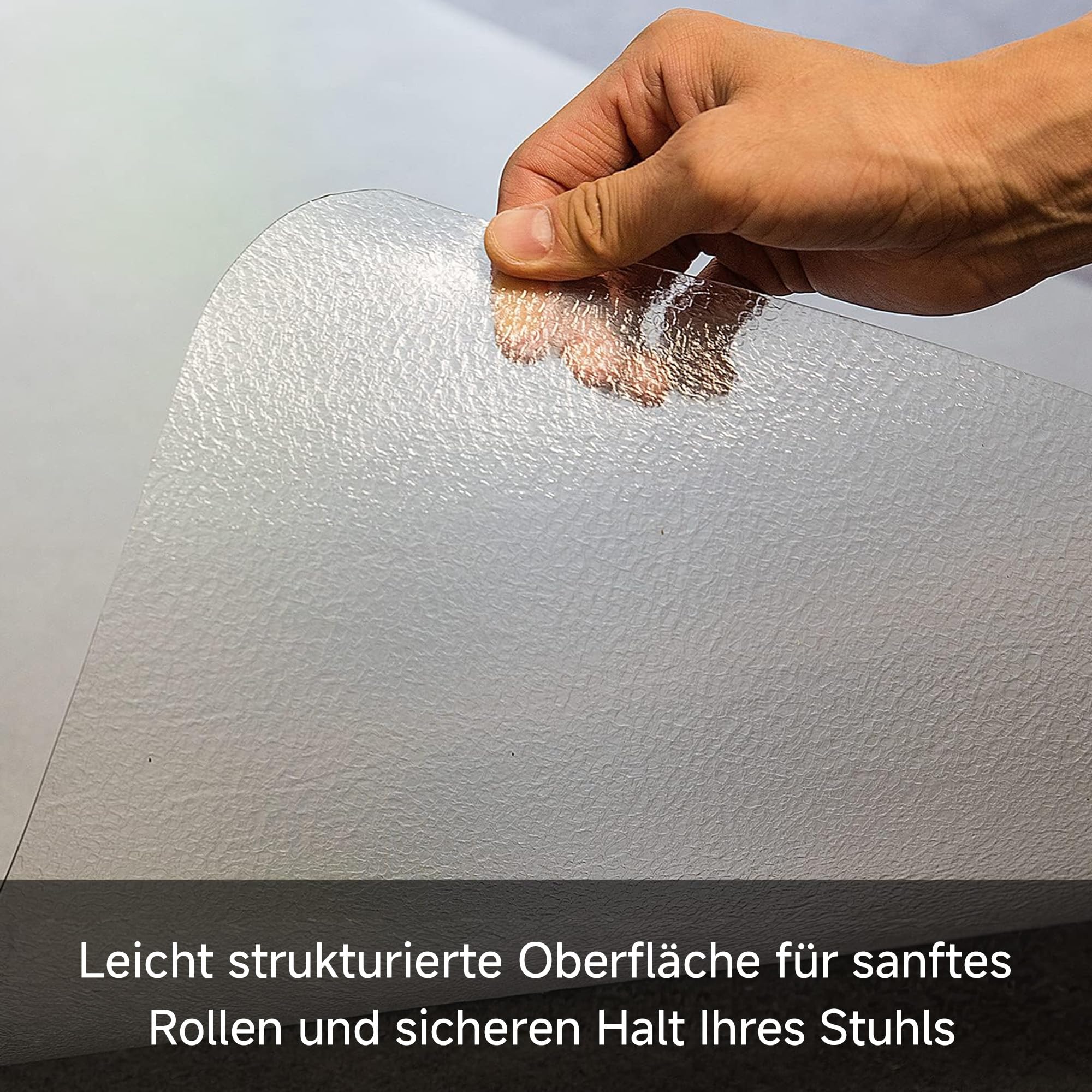 Bodenschutzmatte, transparente Bürostuhl Unterlage für Hartböden, versch. Größen rutschfeste Bodenmatte für Schreibtischstuhl - 90x120cm