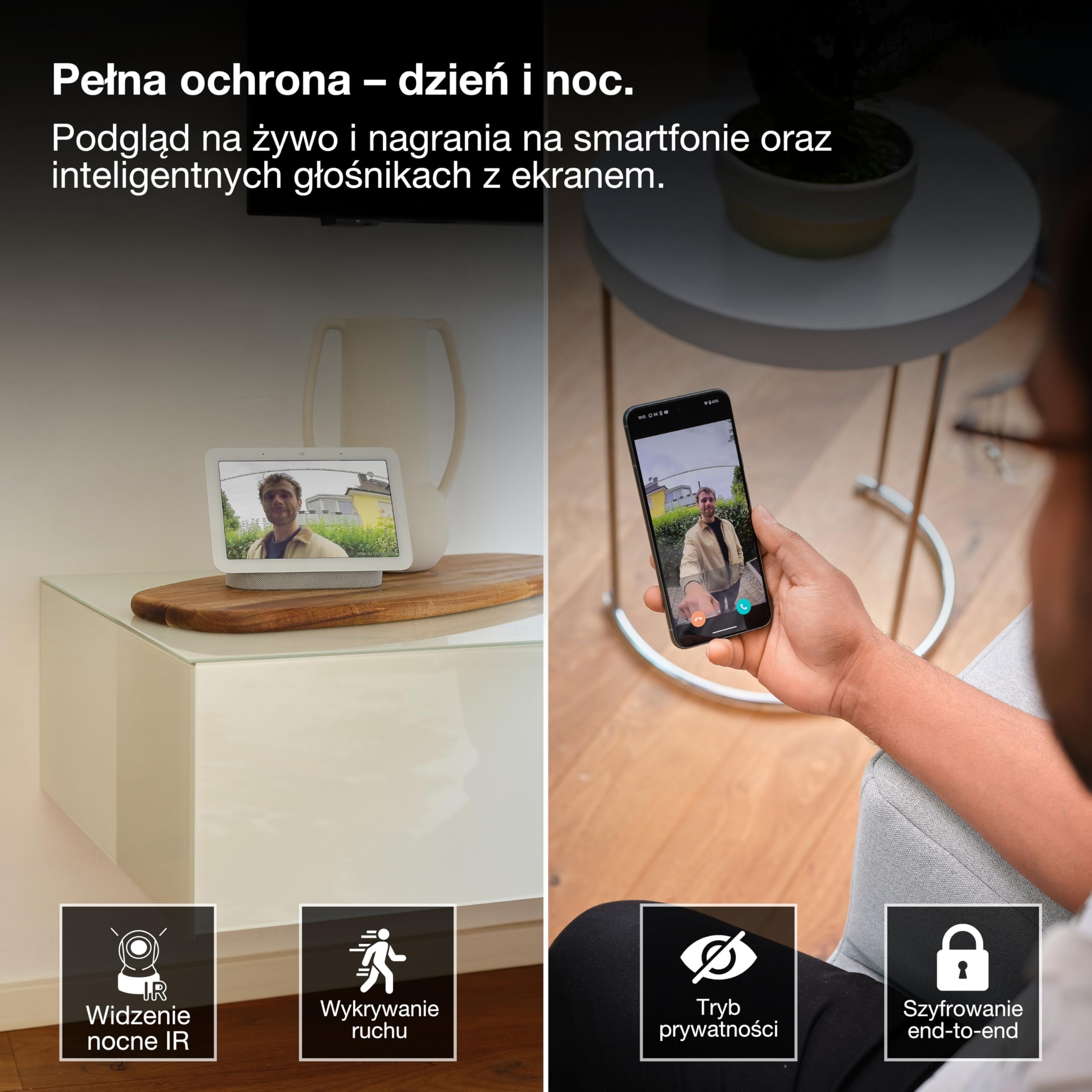OSRAM SMART+ WiFi 3MP Dzwonek wideo 2K Bateria IP66 Biały Dzwonek wideo SMART+ Wi-Fi 3 MP 2K, czujnik PIR, bateria 5200 mAh, dzwonek, kąt widzenia 160°, kompatybilny z Alexa, biały | Smart + WiFi kamera zewnętrzna do drzwi, akcesoria do oświetlenia zewnęt