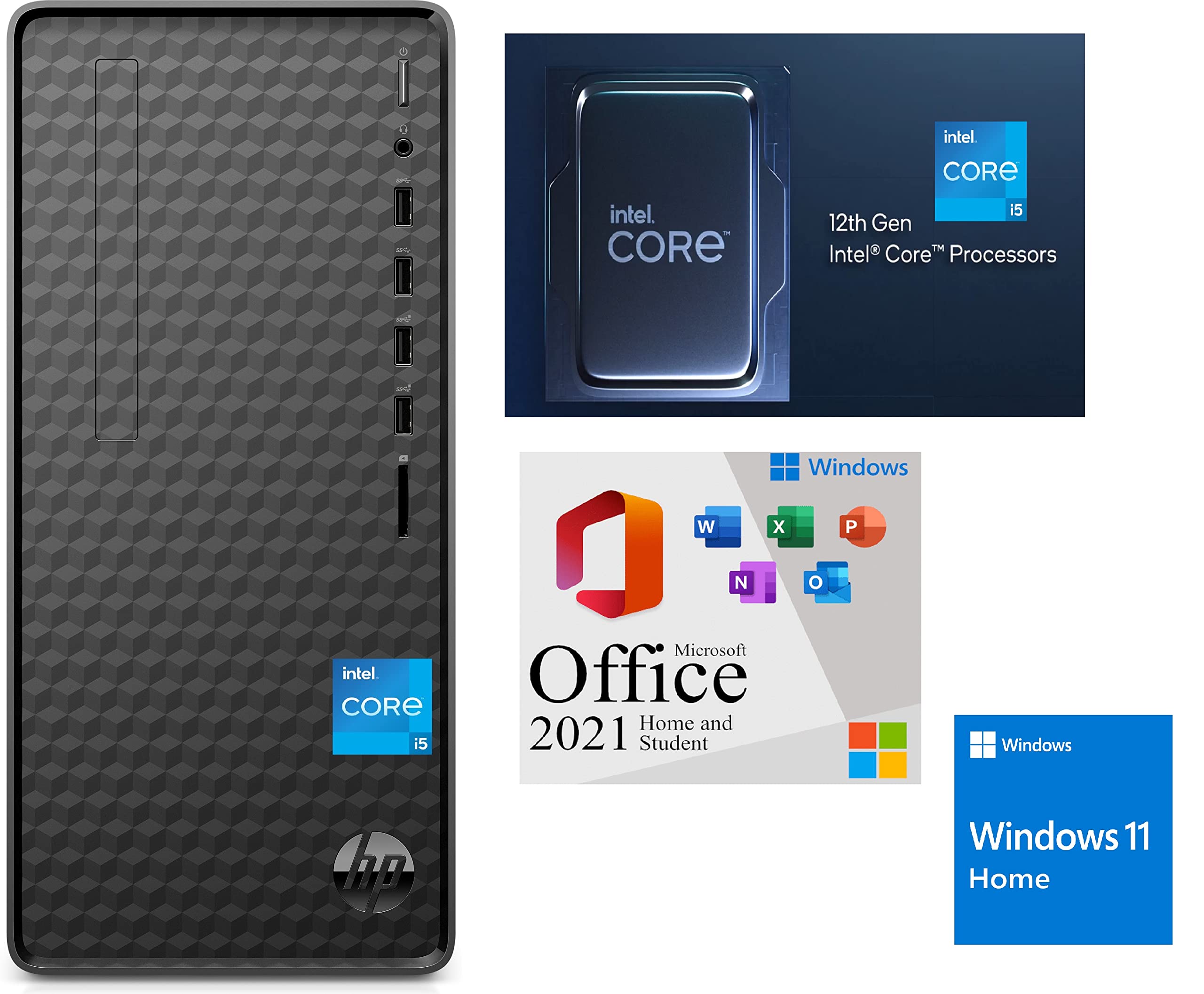 HP New 2022 Mini Tower Desktop PC | Intel Core i5-12th Generation