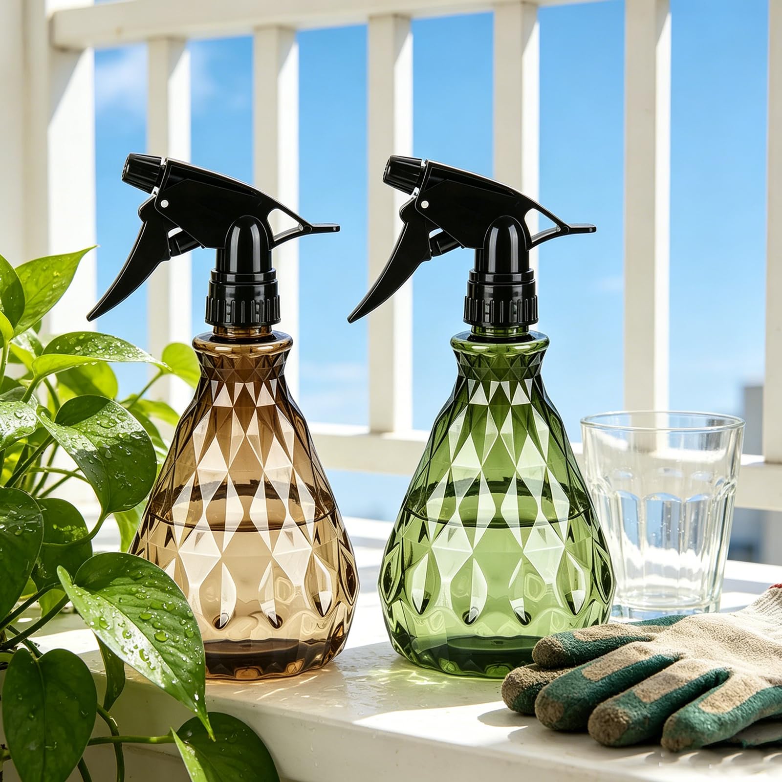 Jelter 2 PCS 500ml empty plastic water spray bottles for plant refillable atomizer Plant Mister sprayer bottle