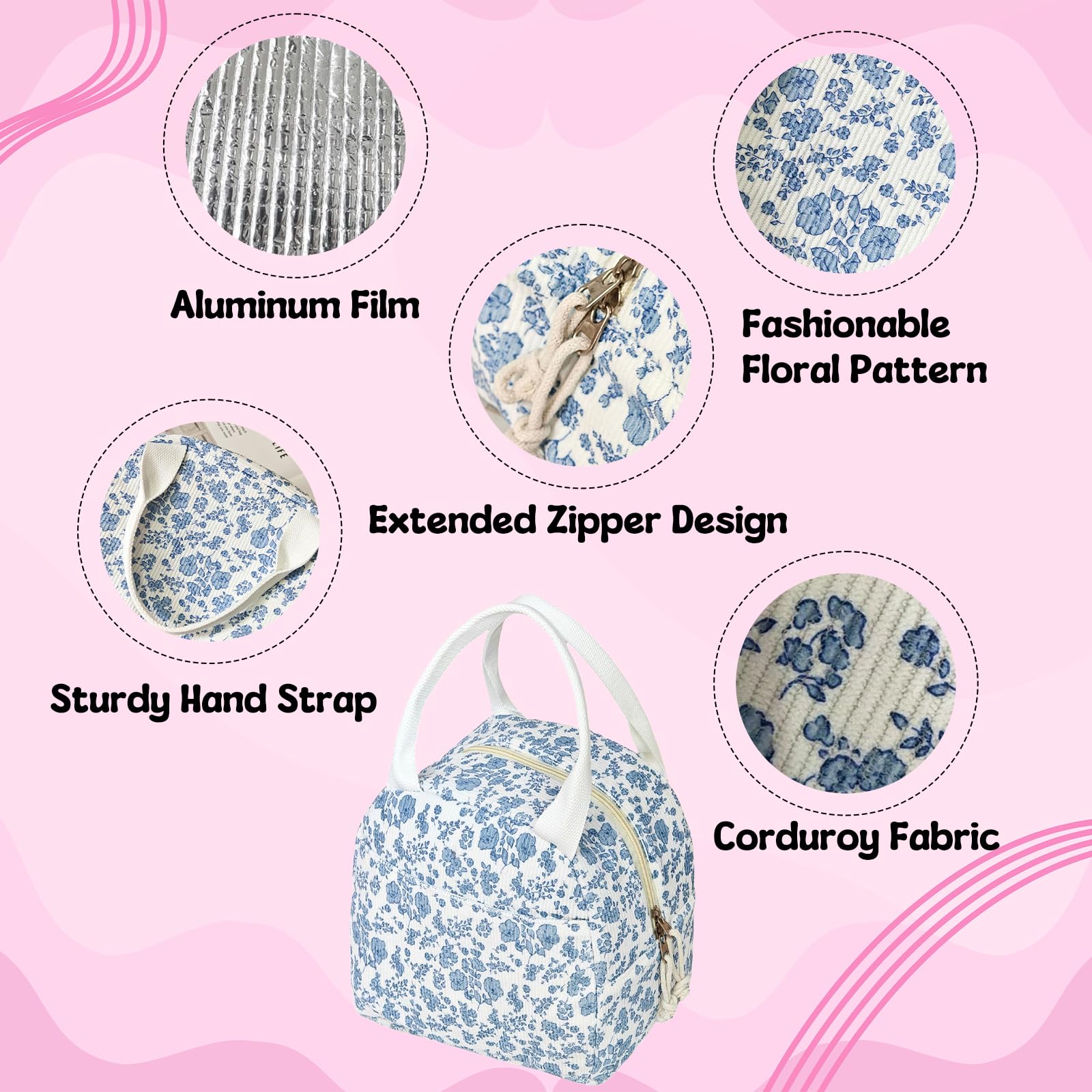 Bento Lunch Box Set for Women, with 12oz Soup Thermo, with Leak-Proof Food Containers, Insulated Lunch Bag for Travel Picnic