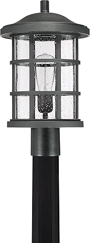 Miniatura 2 de Quoizel CSE9010EK Crusade - Soporte de poste para exteriores, 1 luz, 150 vatios, negro tierra (17 pulgadas de alto x 10 pulgadas de ancho)