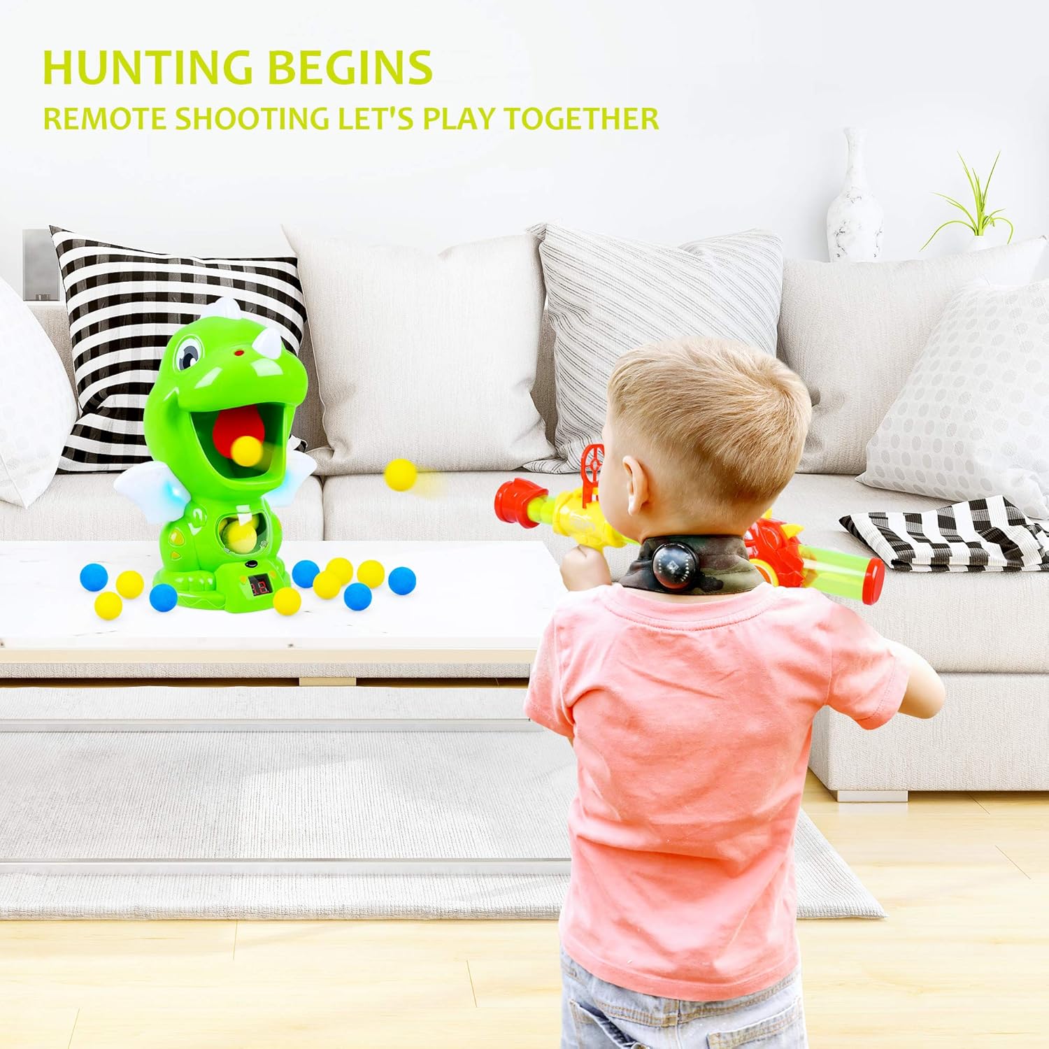 Dinosaur Toys Shooting Target Toy Gun for Kids-Air Pump Shooting Game with 36 Foam Balls,Electronic Target Practice Party Toys with Score Record,Sound and LED,Gifts for 5 6 7 8 9 Years Old Boys Girls : Toys & Games