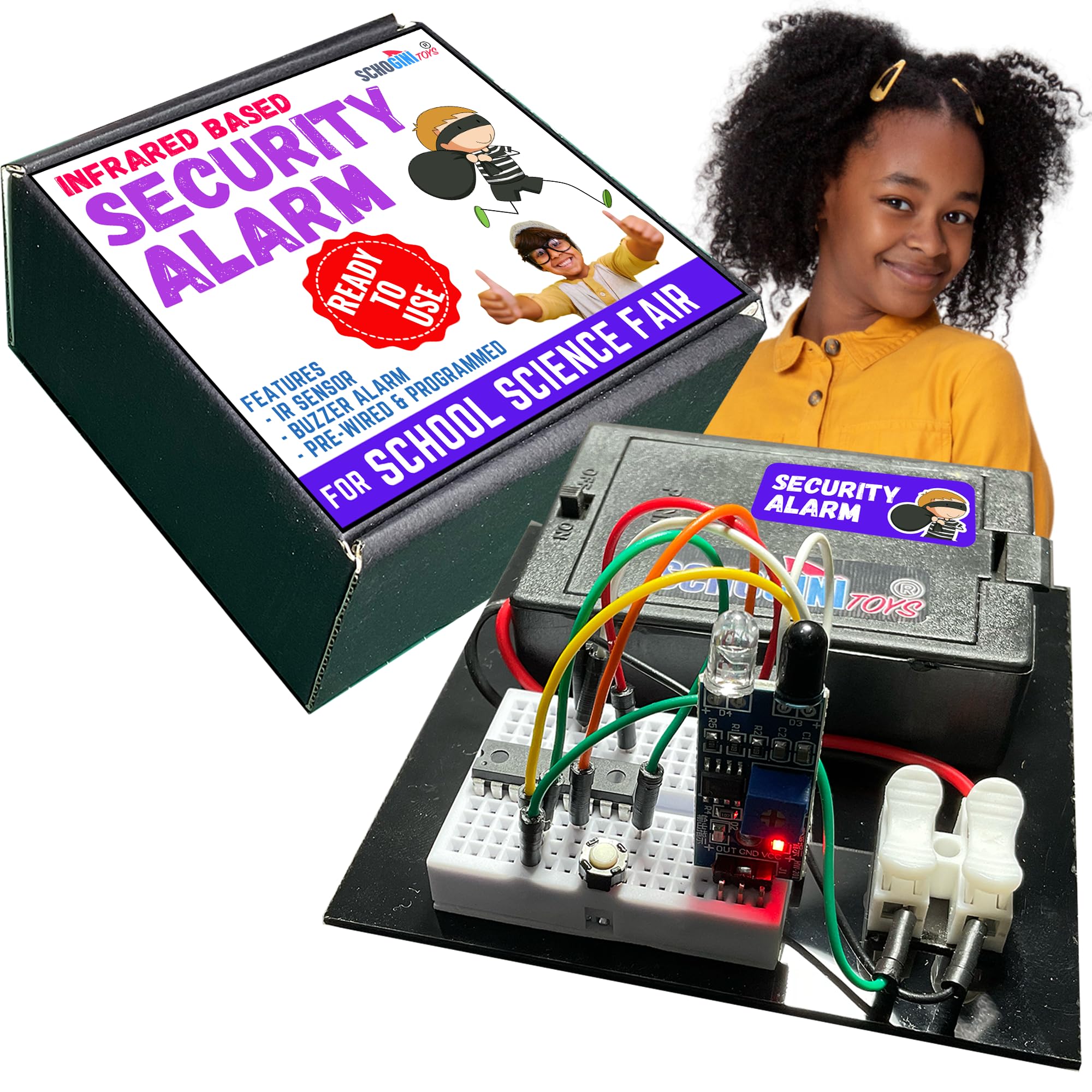 Schogini Toys IR Security DIY Kit - Interactive Electric Circuit Project for School Science | Ideal for Kids & Students Aged 7-13+ | Engaging DIY Educational Gift for Boys & Girls… (B0CP7857PC) Amazon Price History, Amazon Price Tracker