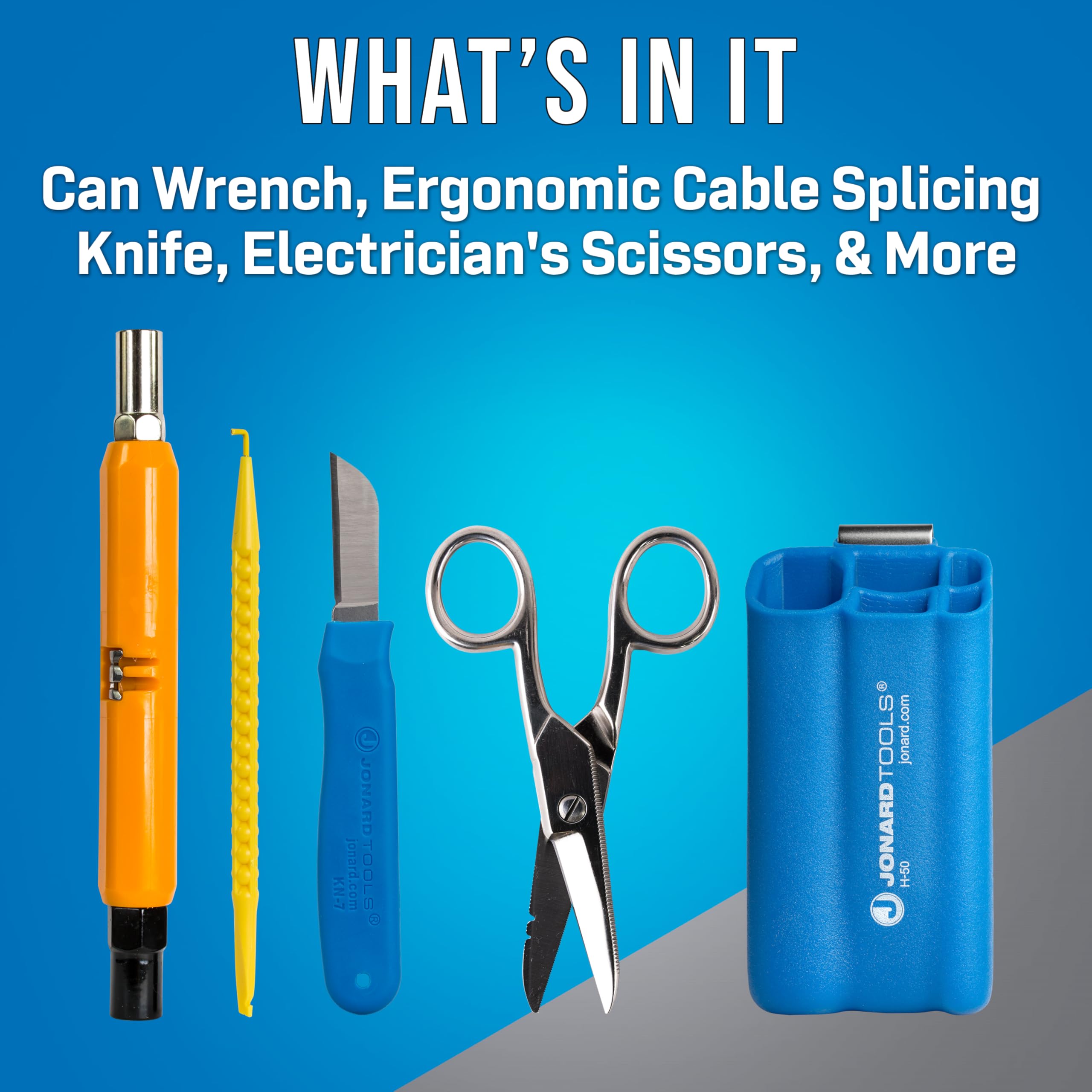 Jonard Tools TK-50 5 Piece Telecom Installer Kit with Can Wrench