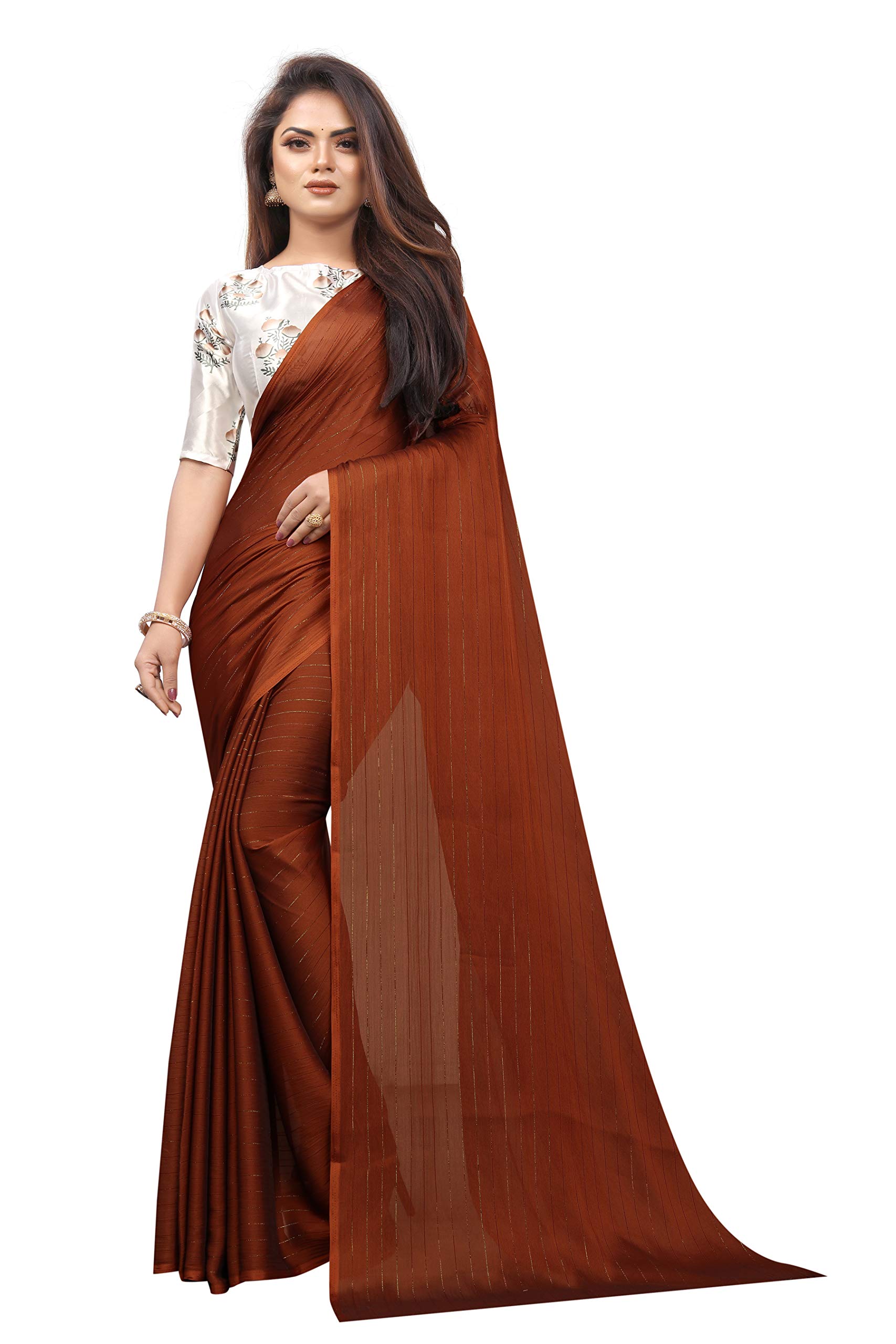 Market Magic World Women's Woven Chiffon Saree