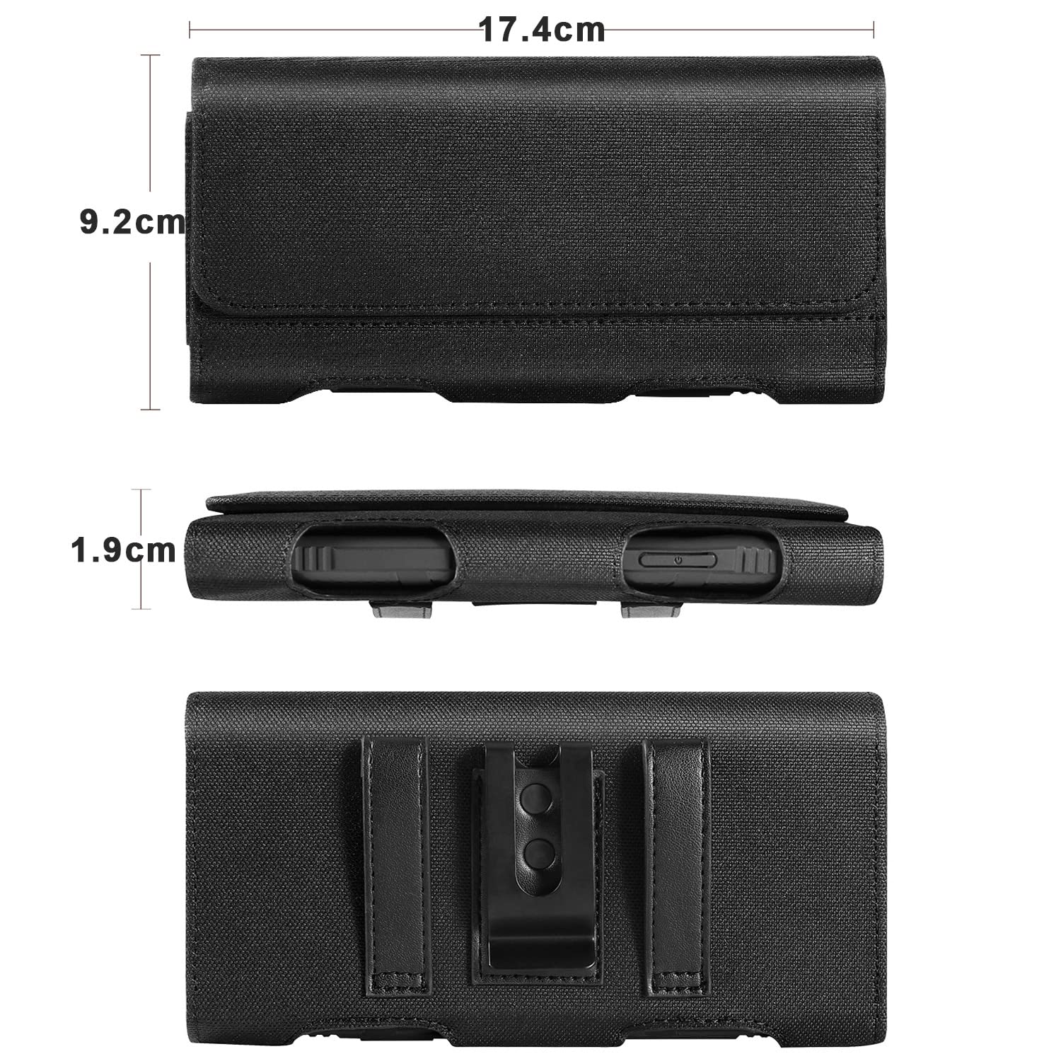 Etui na telefon komórkowy ze szlufką na pasek, zamknięcie magnetyczne, etui na telefon komórkowy z uchwytem na karty, ręcznie wykonany nylonowy uchwyt na telefon komórkowy do Samsung Galaxy S23 Ultra 5G, S22 Ultra, S21 Ultra, etui na pasek premium