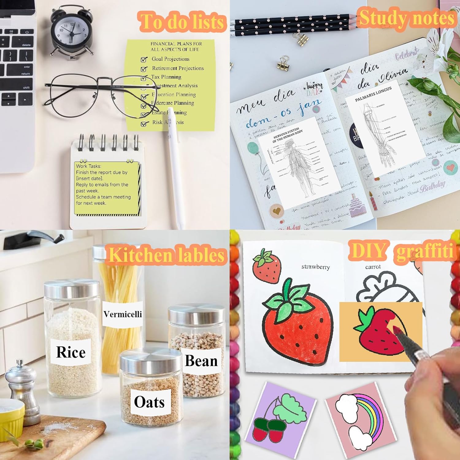 9 Rolls Self-Adhesive Mini Printer Paper - 6 Vibrant Colors & 3 White Compatible with M02/T02 Printers(Remove Inner Paper Holder), Thermal Sticker Paper for Photos, Lists, Study Notes & Scrapbooking - Image 6