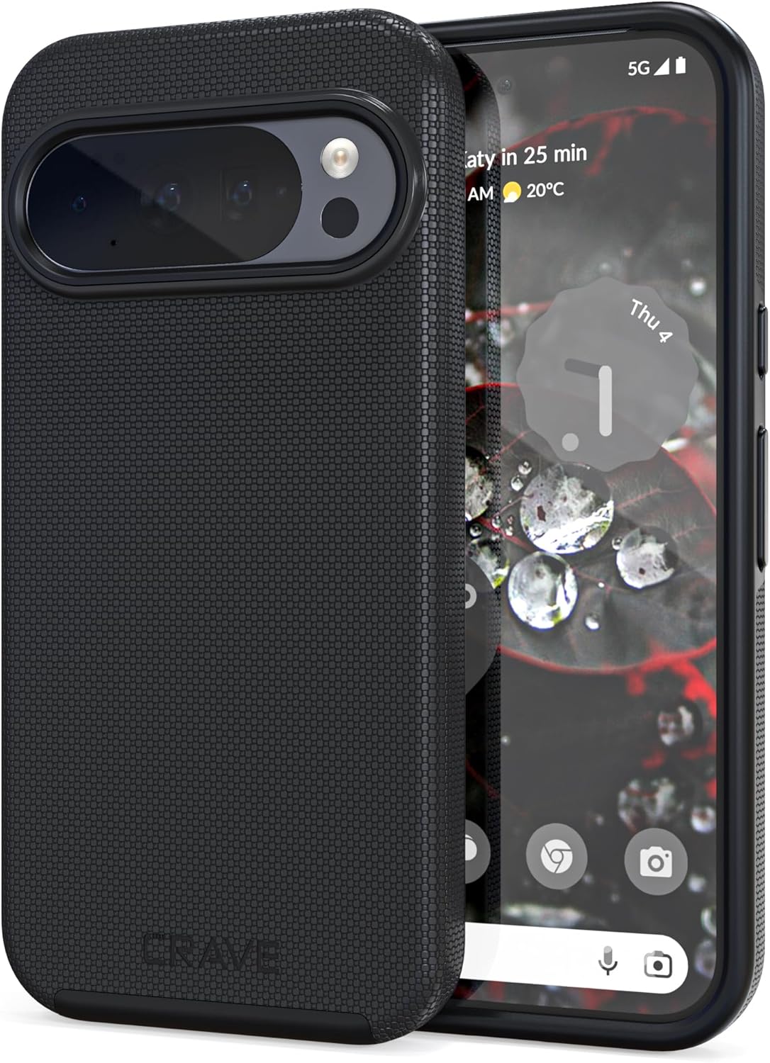 Crave Dual Guard for Google Pixel 10 Case and Pixel 10 Pro Case, Shockproof Protection Dual Layer - Black