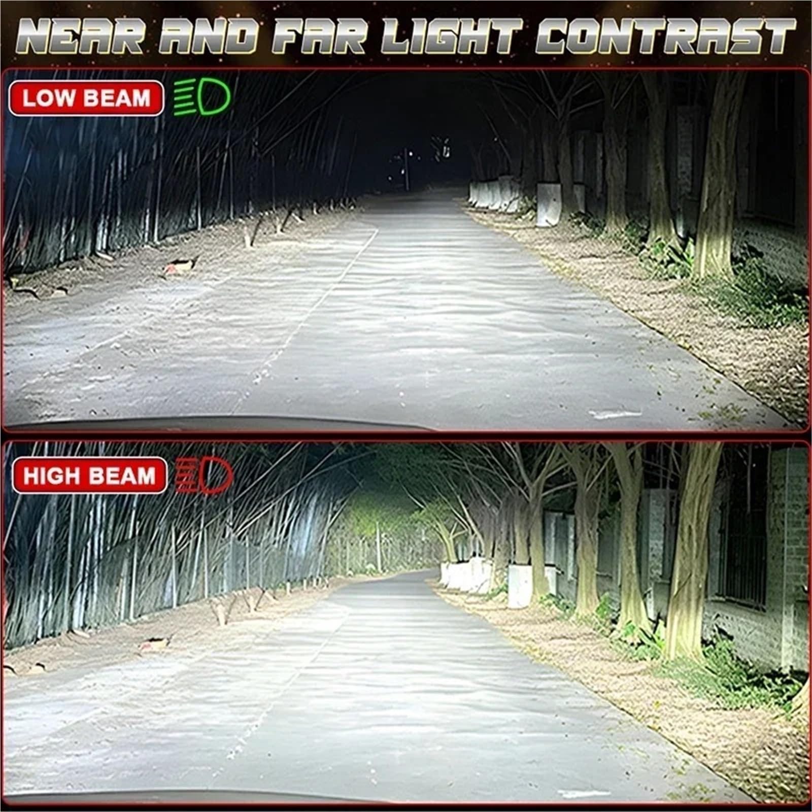 Ampoules phares LED H1 H7 H4 sans ventilateur, 5000000LM, 6000K, 4800W, 16 pièces, 7535 CSP, faisceau haut et bas 1:1, Mini + 800% lumineux Phare Avant Moto