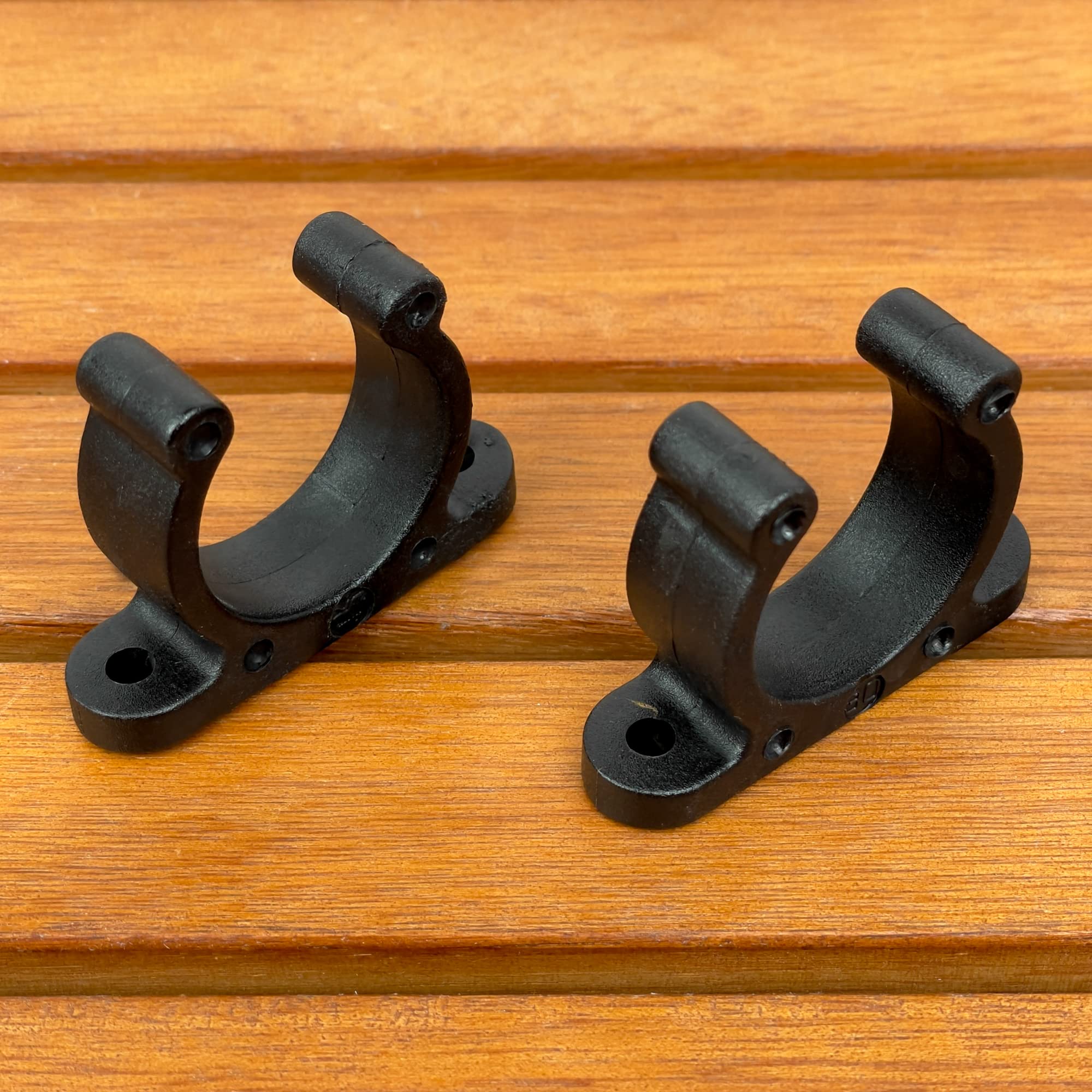 GATE14® Supporti per Remi e Pagaie, Clips in Plastica Nera Ø max 30 mm 2 Pz