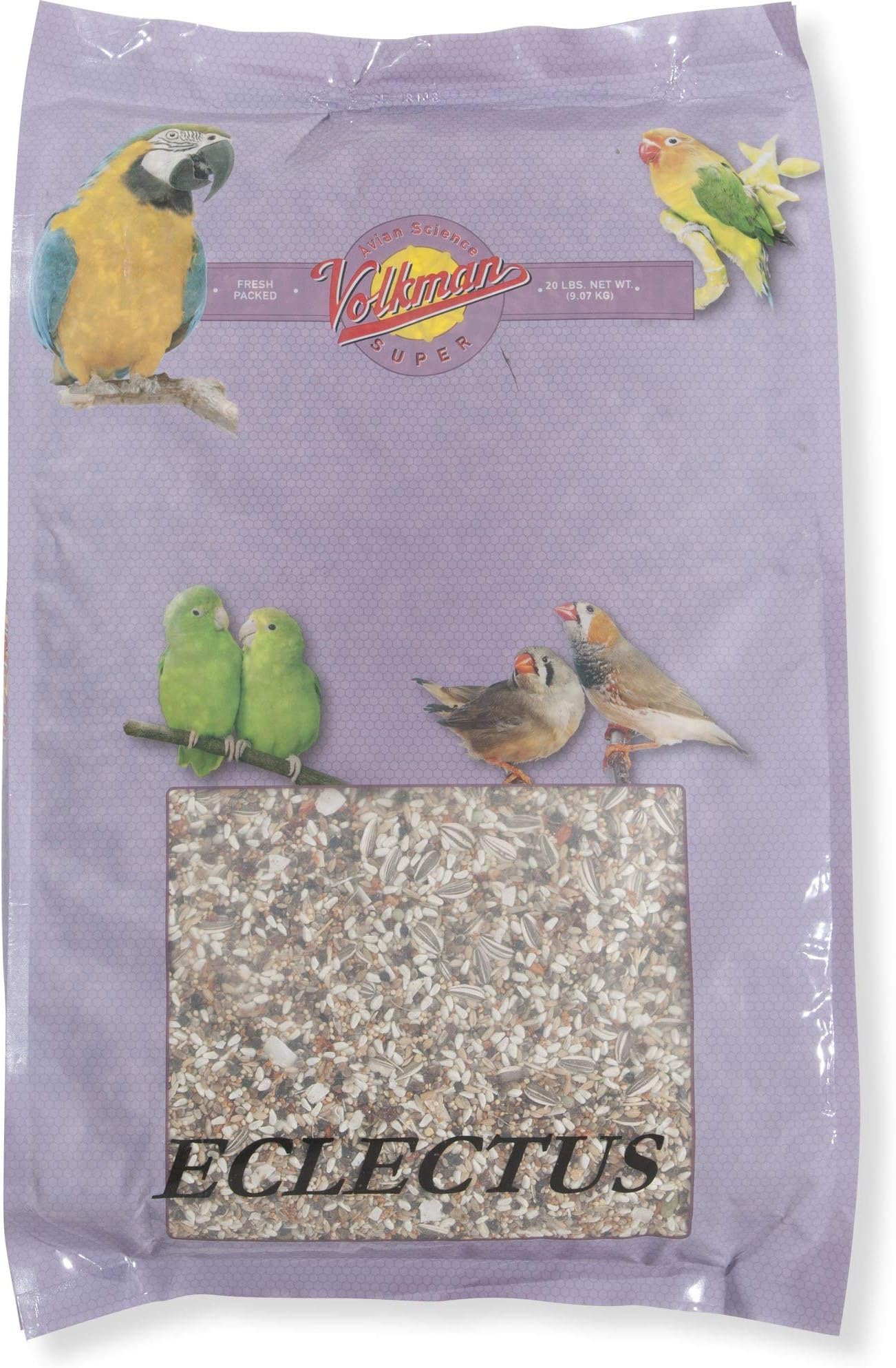Avian Science Super Eclectus Parrot Diet Bird Food, 20 lbs.