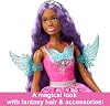 Barbie A Touch of Magic Muñeca de Moda, Brooklyn con Vestido de Alas Detalladas, Cabello Colorido de 7 Pulgadas, 2 Mascotas Fantásticas y Accesorios 5