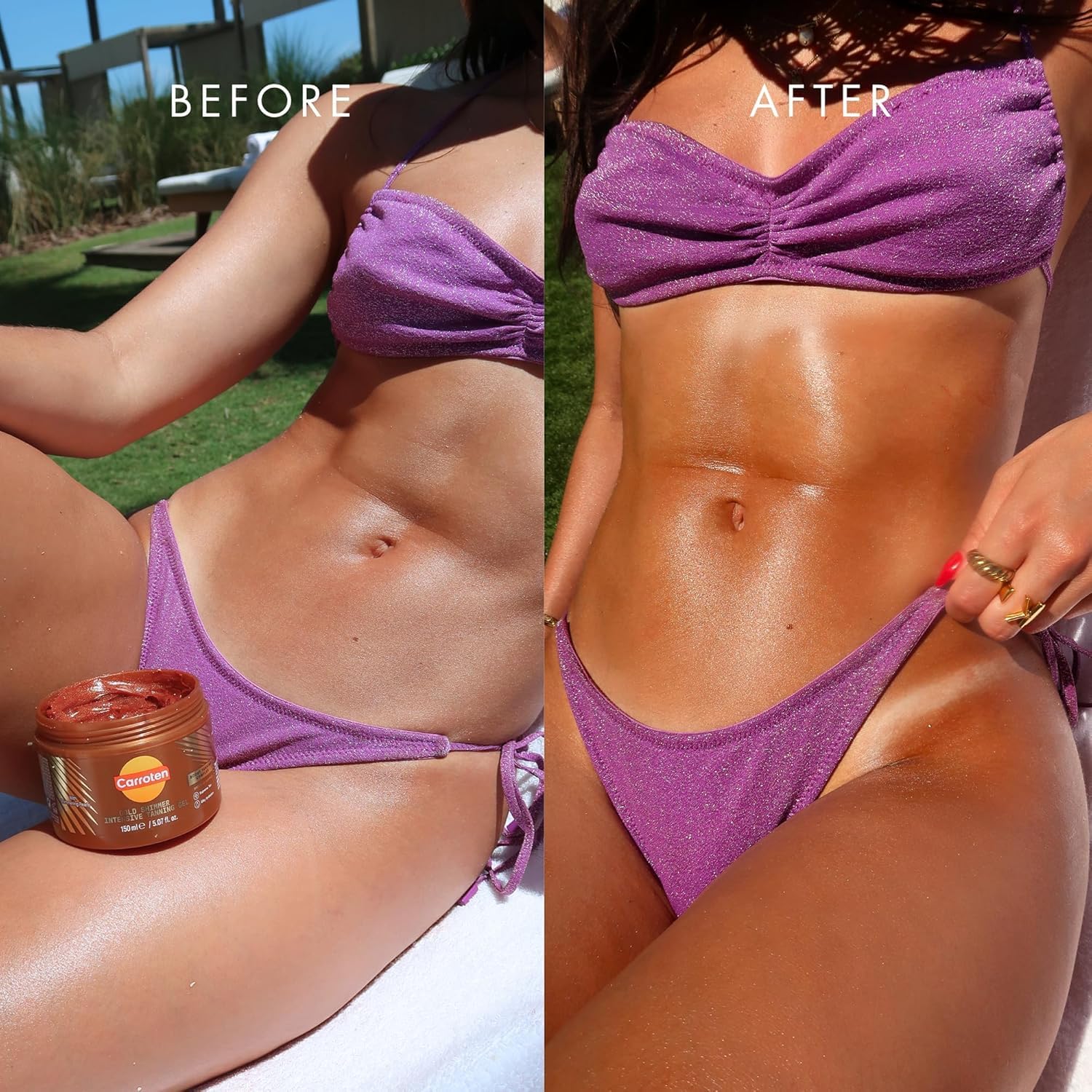 Carroten Gold Shimmer Gel Acelerador del Bronceado Crema Bronceadora 150 ml