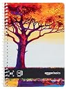 amazon basics Metal Spiral Notebooks A5 Size 160 Sheet | High Bright Paper | Single Ruled | Thick Black Covers | Pack of 3 (Assorted Colours) gallery image