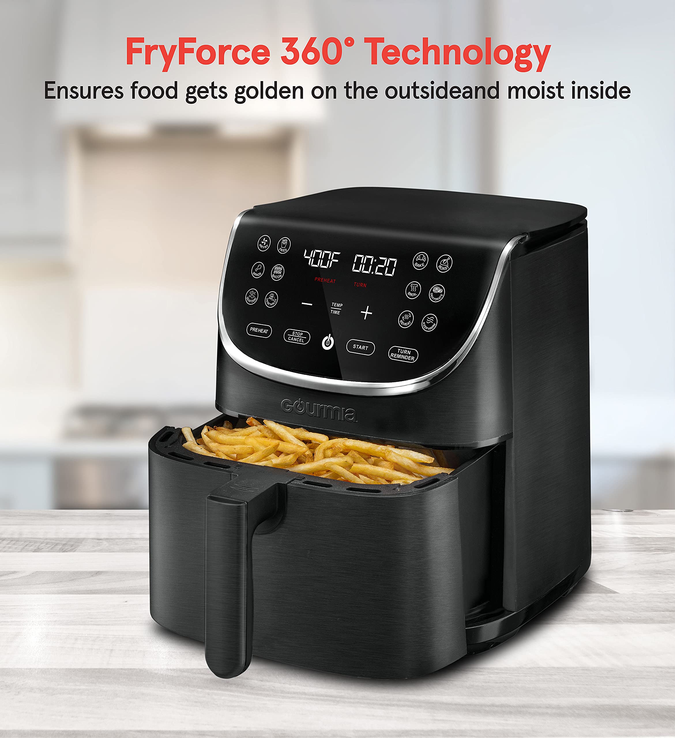 Buy Gourmia Air Fryer Oven Digital Display 7 Quart Large AirFryer