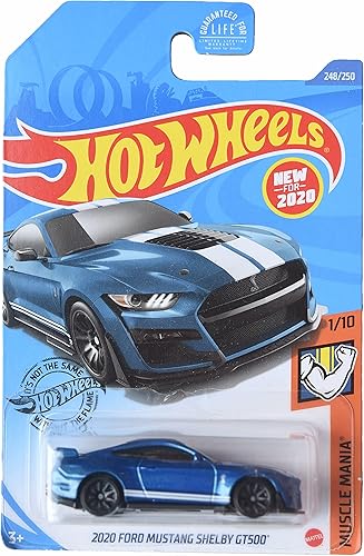 Hot Wheels 2020 Ford Mustang Shelby GT500, Muscle Mania 110 Azul